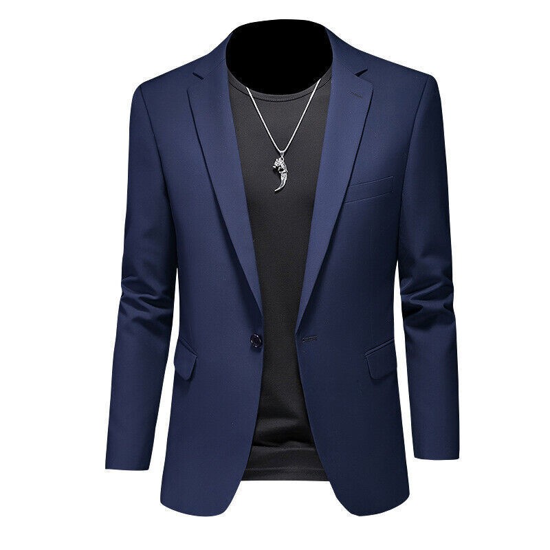 Men’s Jacket Casual Suit Blazer Slim-Fit Suit Wedding Business Dress Suit Tops