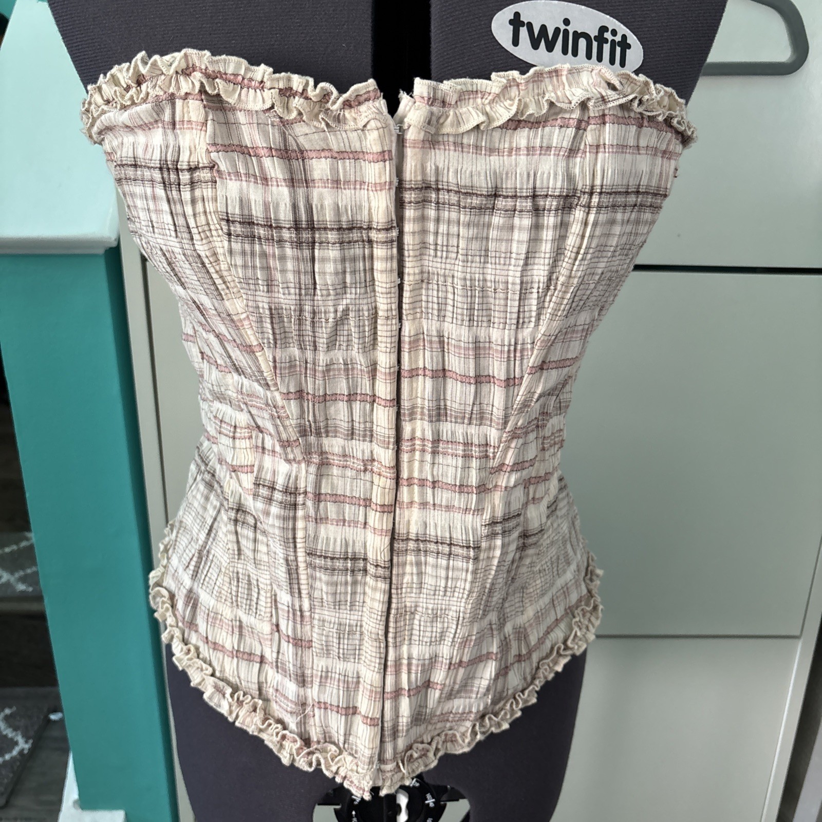 VTG MANDEE Stylish T0mF0rdGirly Rare2Find Y2K Multi Colored Bustier Boning Sz L