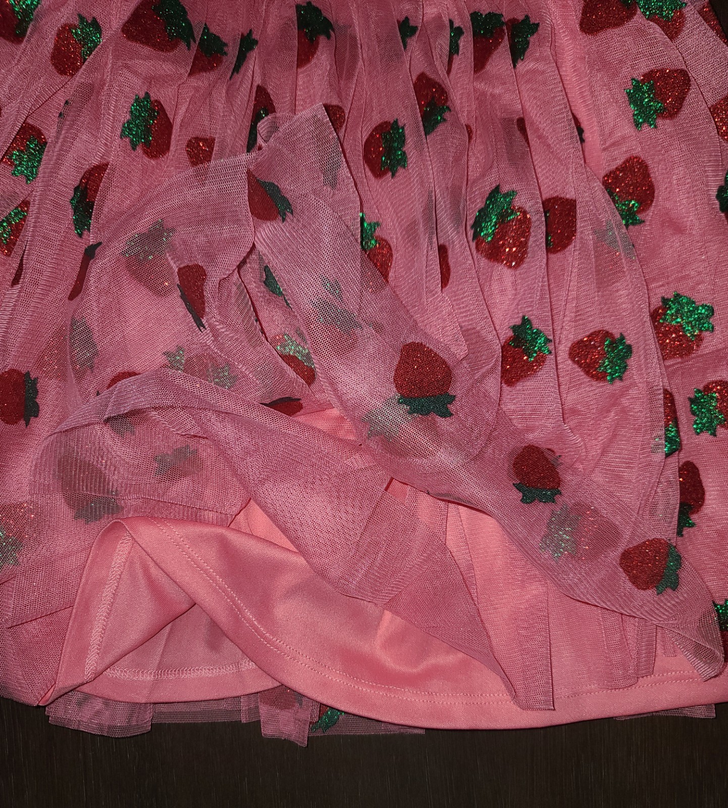 NEW GIRLS STRAWBERRY SHORTCAKE HOODED TULLE DRESS SIZE S 6-7