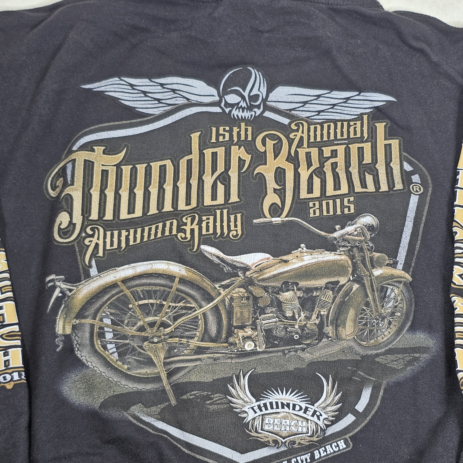 U.S Apparel 2015 Thunder Beach Panama City Adult Large Black Hoodie Preowned