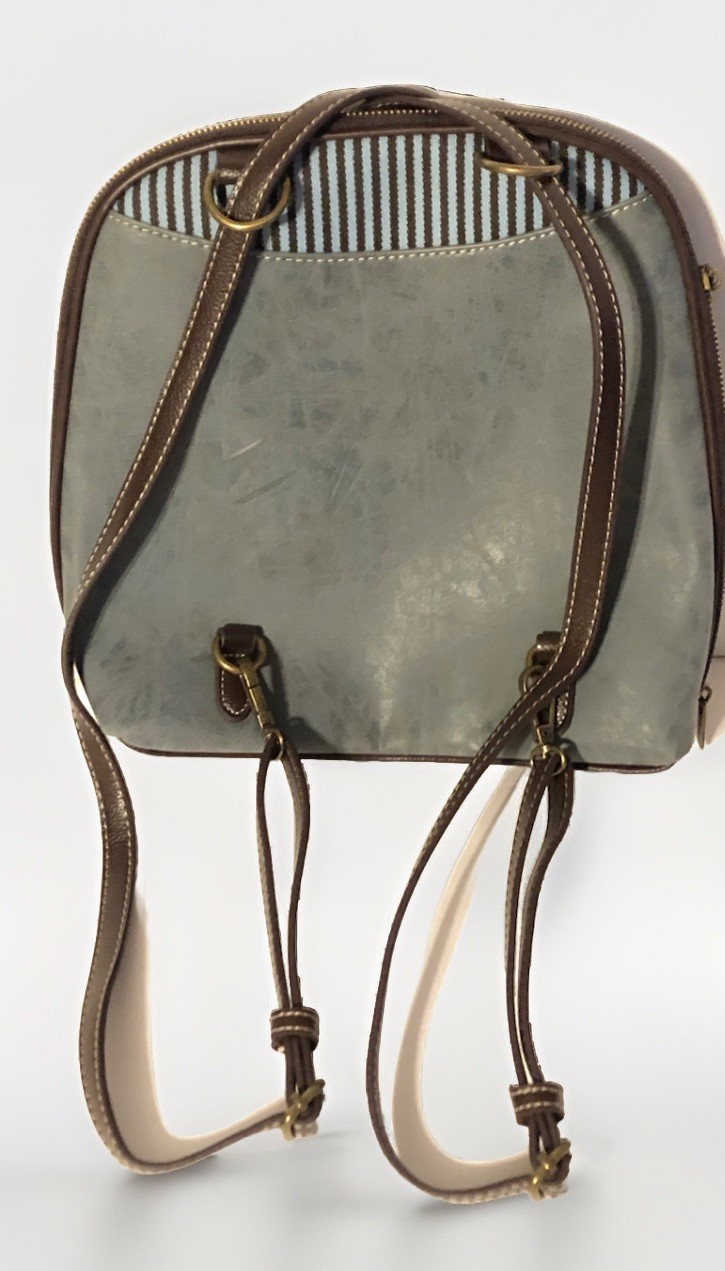 CHALA Indigo Blue Sandollar Convertible Backpack Purse Beach Summer Fashion Fun