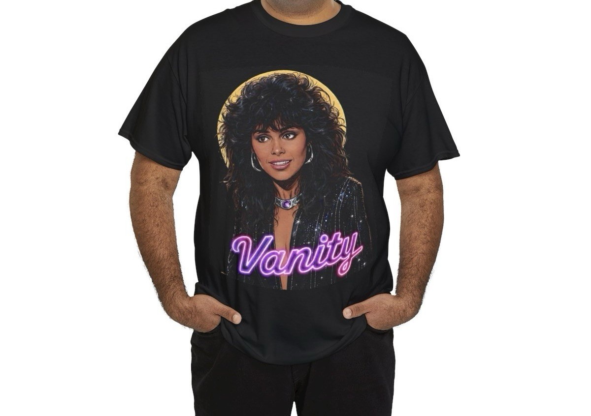 Vanity T Shirt – Denise Matthews Vanity 6 80’s Pop Retro Art Tribute Tee
