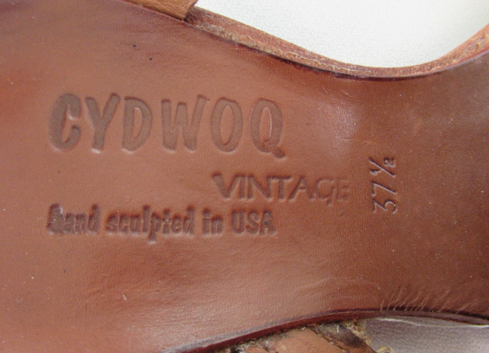 $241 Retail: Handmade CYDWOQ Women’s Leather & Linen Sandals, Size 37 1/2