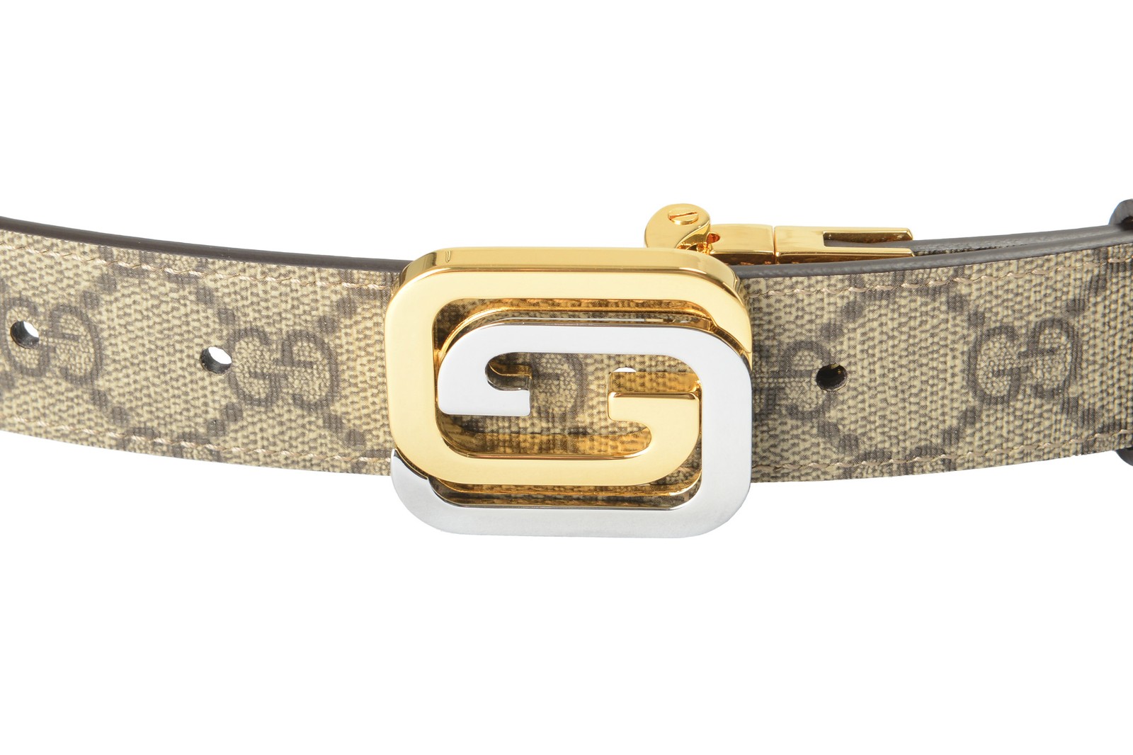 Gucci 100% Leather Double G Buckle Reversible Guccisima Belt US 30 IT 75