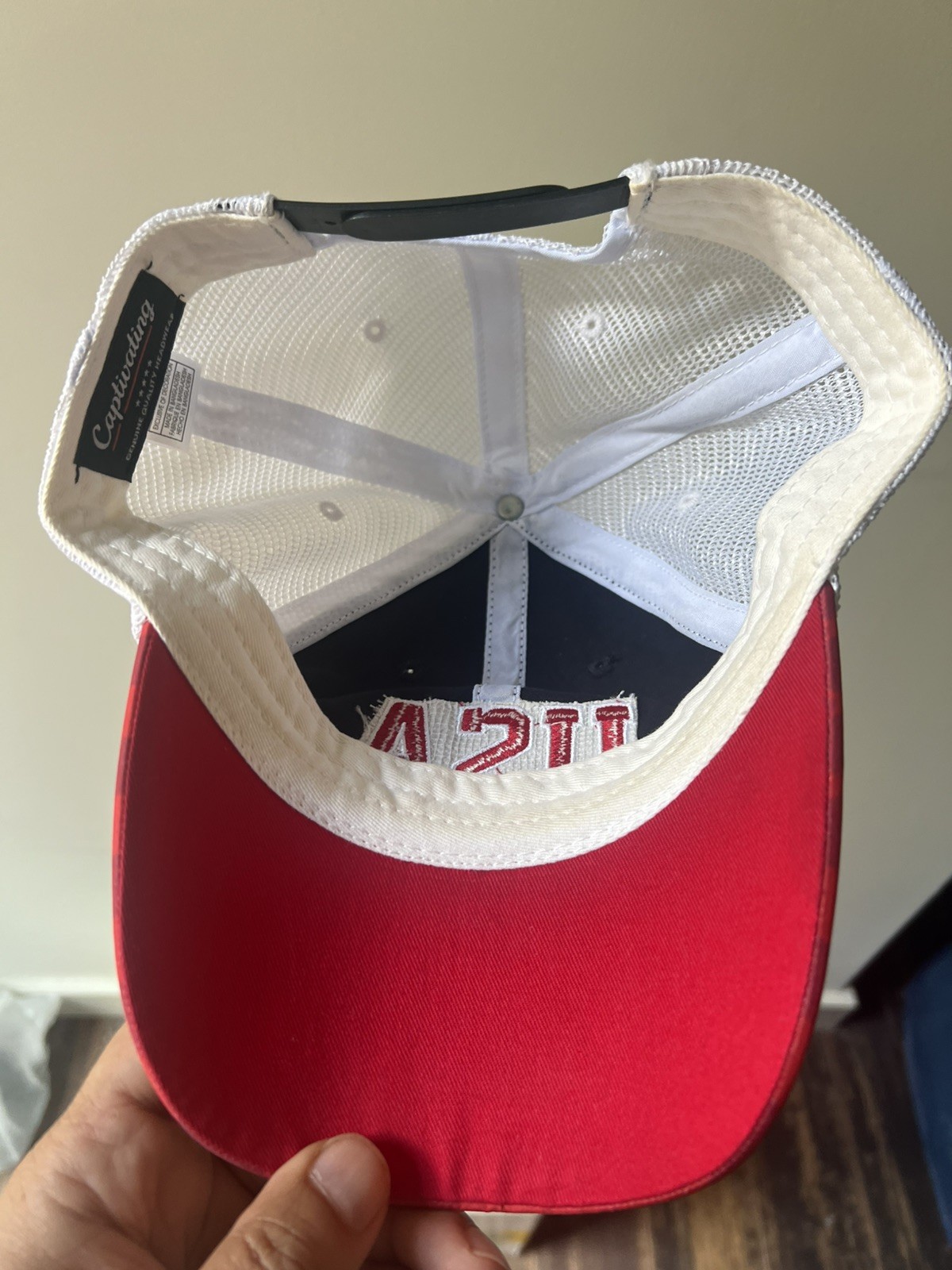 Captivating Country USA United States Flag Trucker Mesh Snapback Adults Hat Cap
