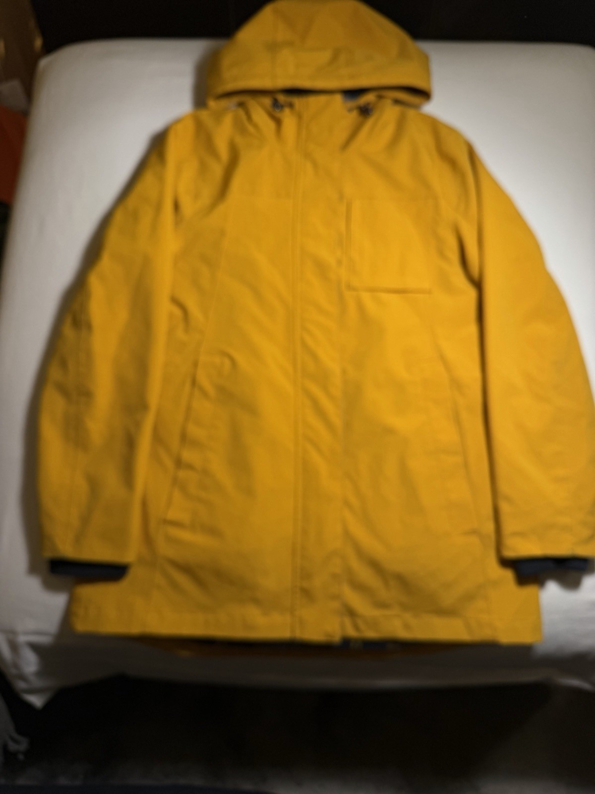 Vintage Pendleton Women’s Rain Slicker Jacket Yellow Hooded Plaid Lined Size S