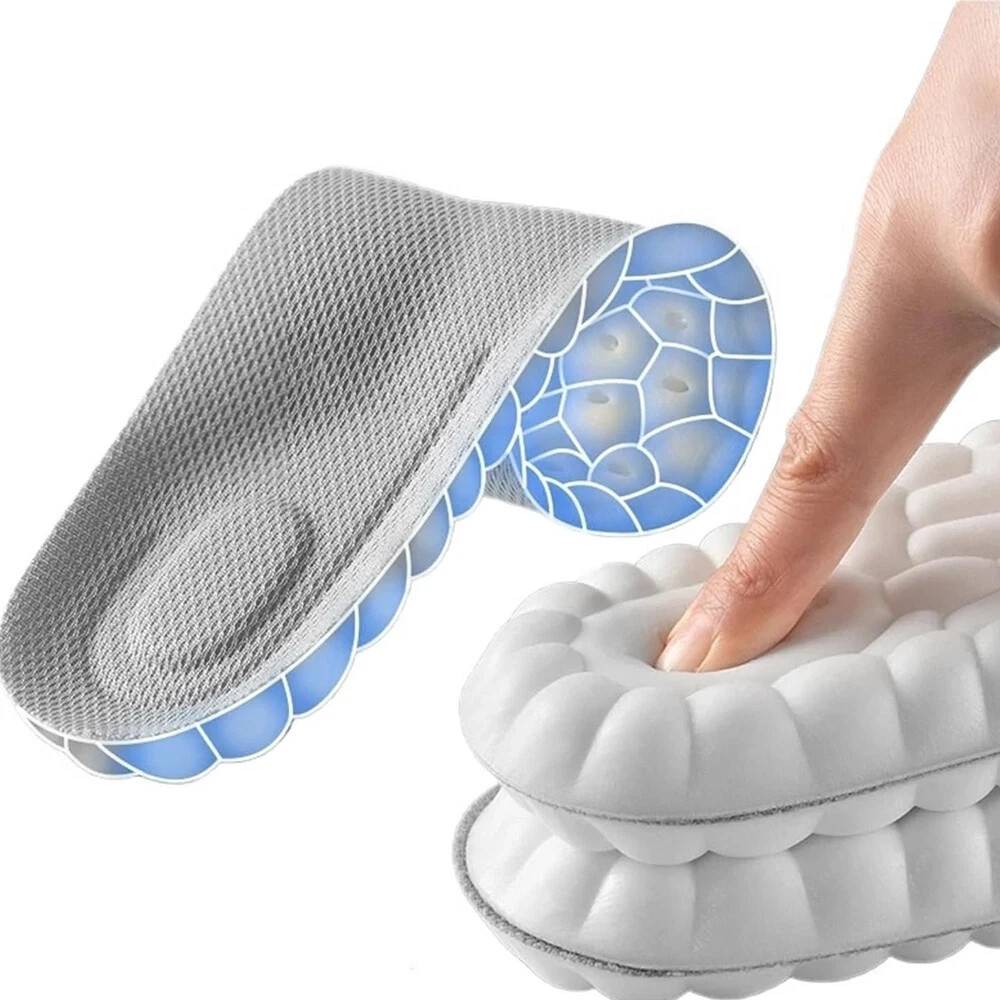 4D Memory Cloud Technology Insole – Super Soft Ultra Comfort Insoles Foam Sport
