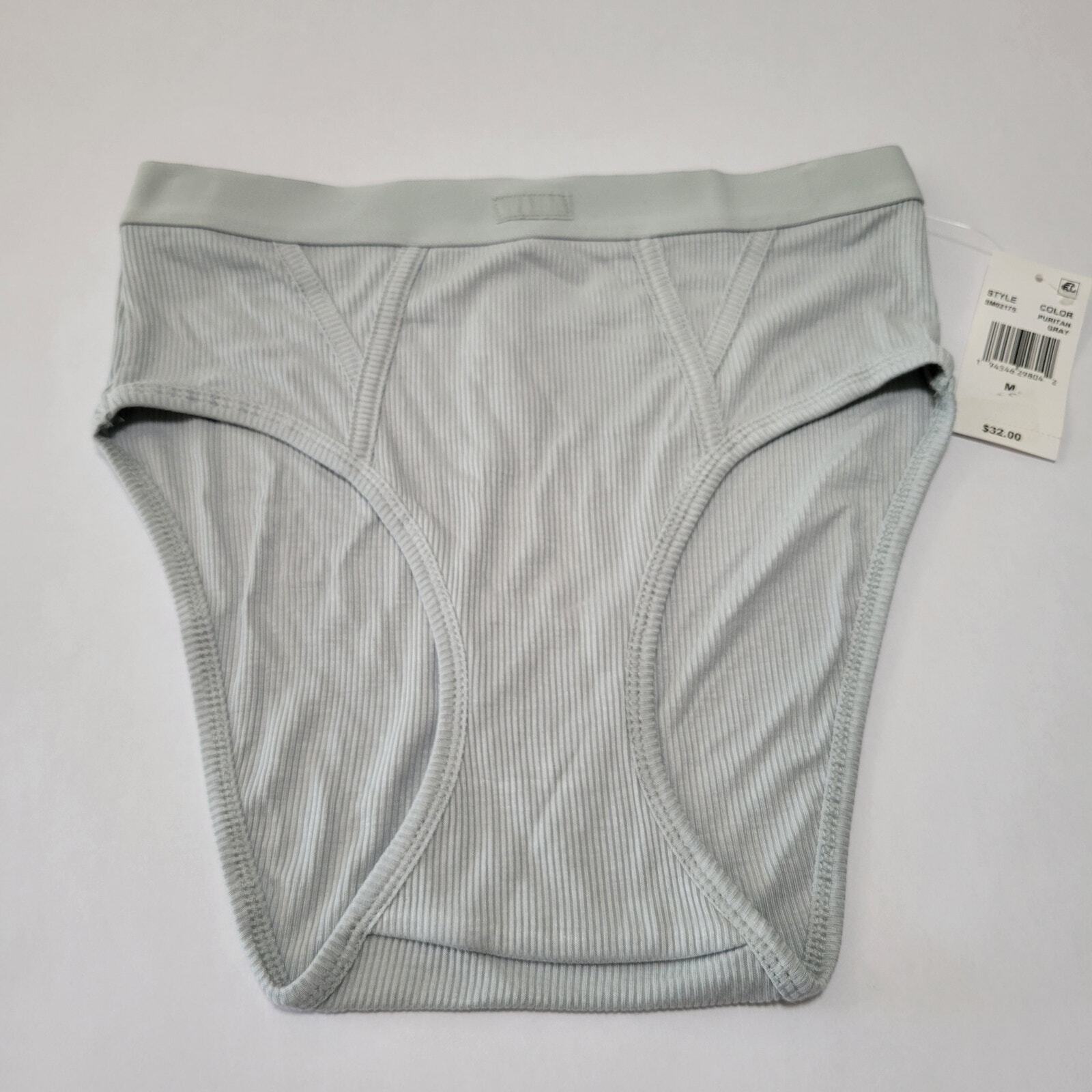 Steve Madden Ribbed High-Waisted Brief Underwear Light Sage NWT Size Medium