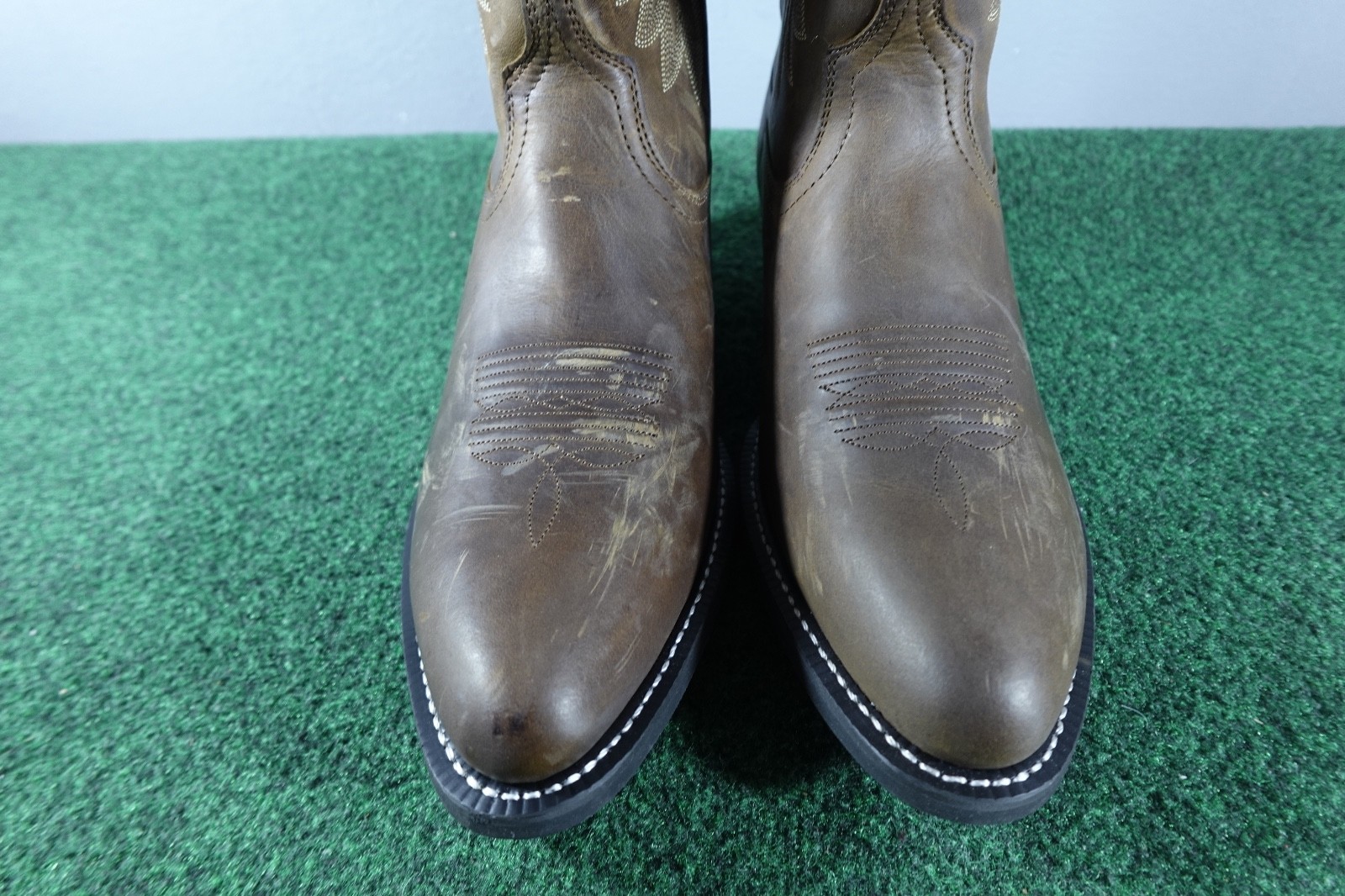 Ariat Heritage R Toe 34725 Brown Leather Western Boots Men 13 D Cowboy