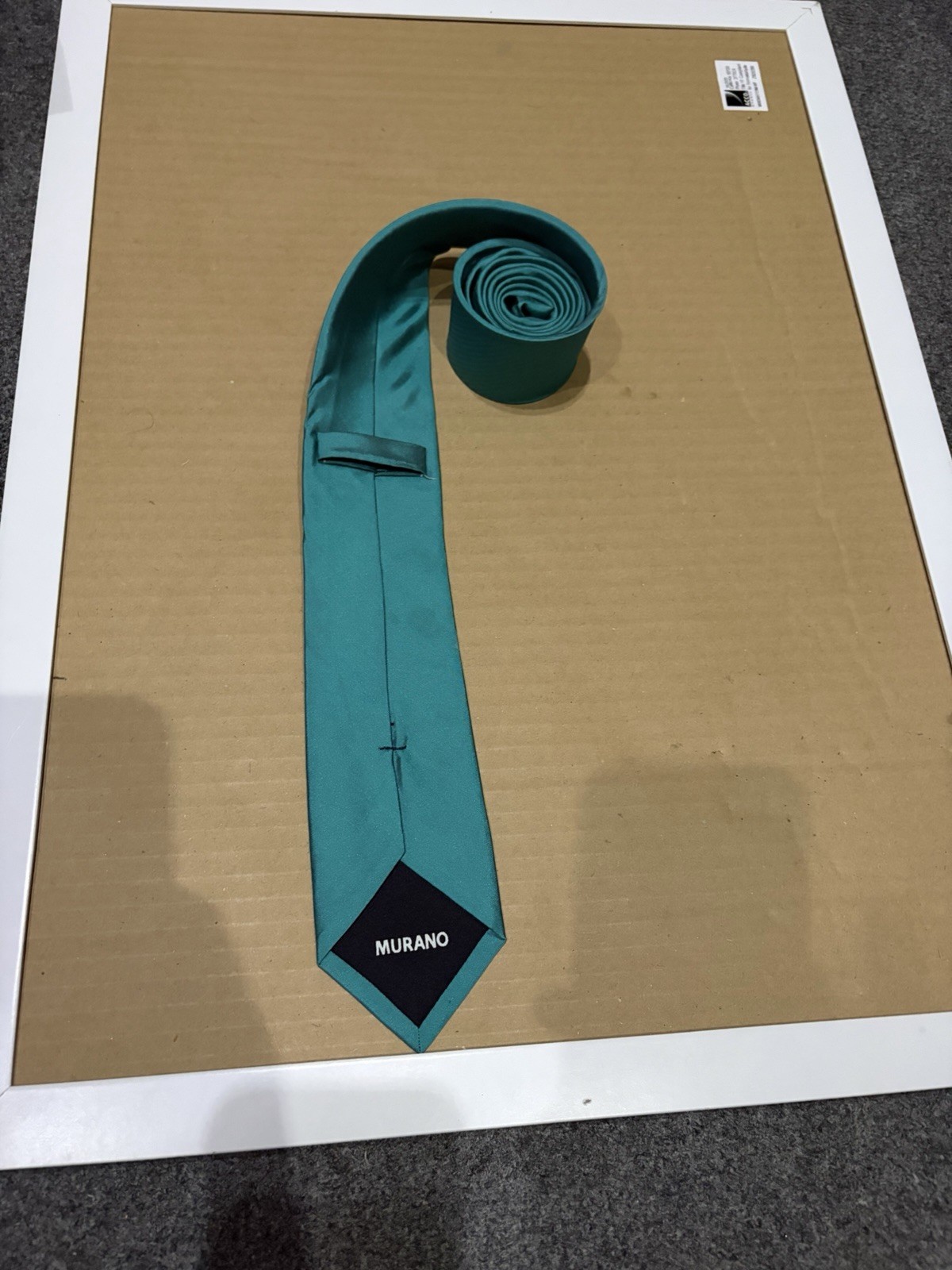 Murano Men’s Teal Solid Pattern Necktie Tie, 1 Piece, Classic Style