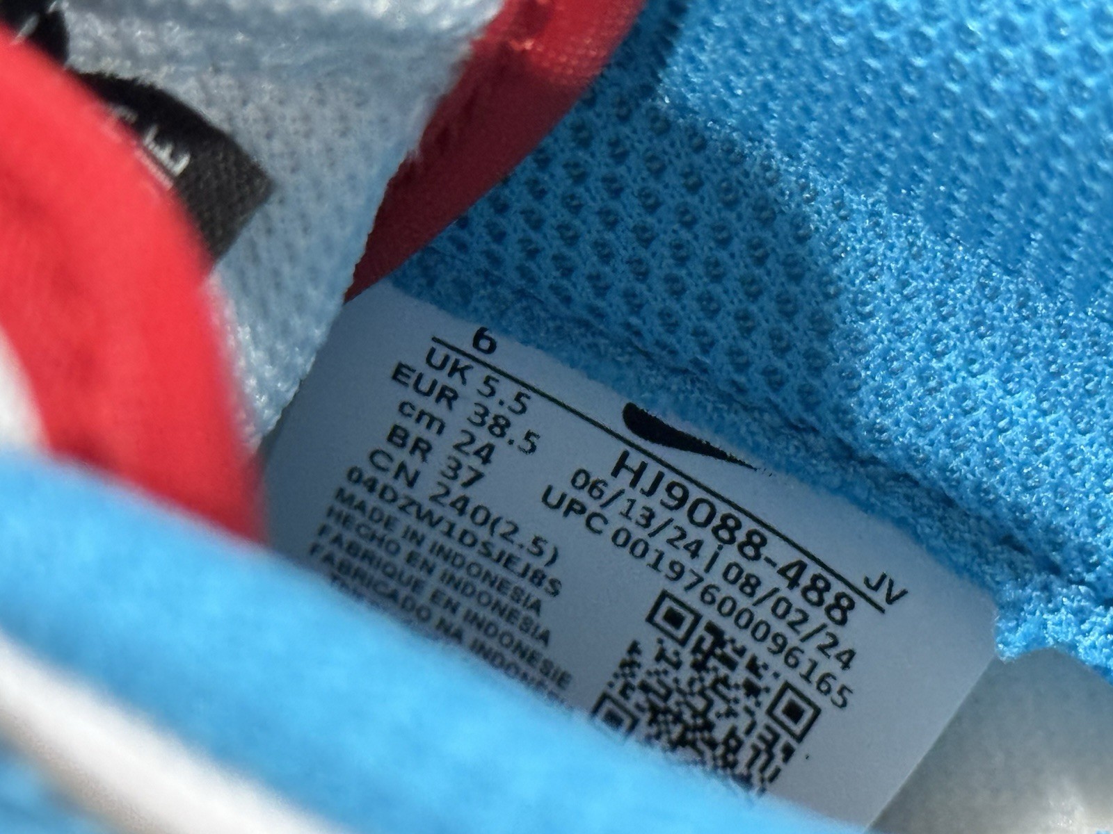 Nike Dunk Low N7 Men’s 6 Turquoise/Black-White HJ9088-488