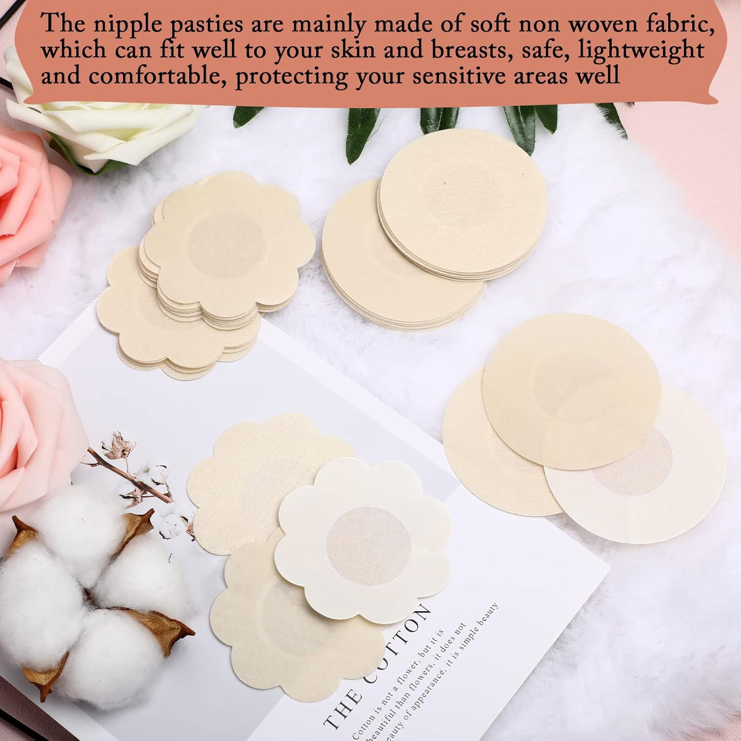200 Pcs Nipple Breast Covers 100 Pairs Nipple Pasties Disposable Nipple Stickers