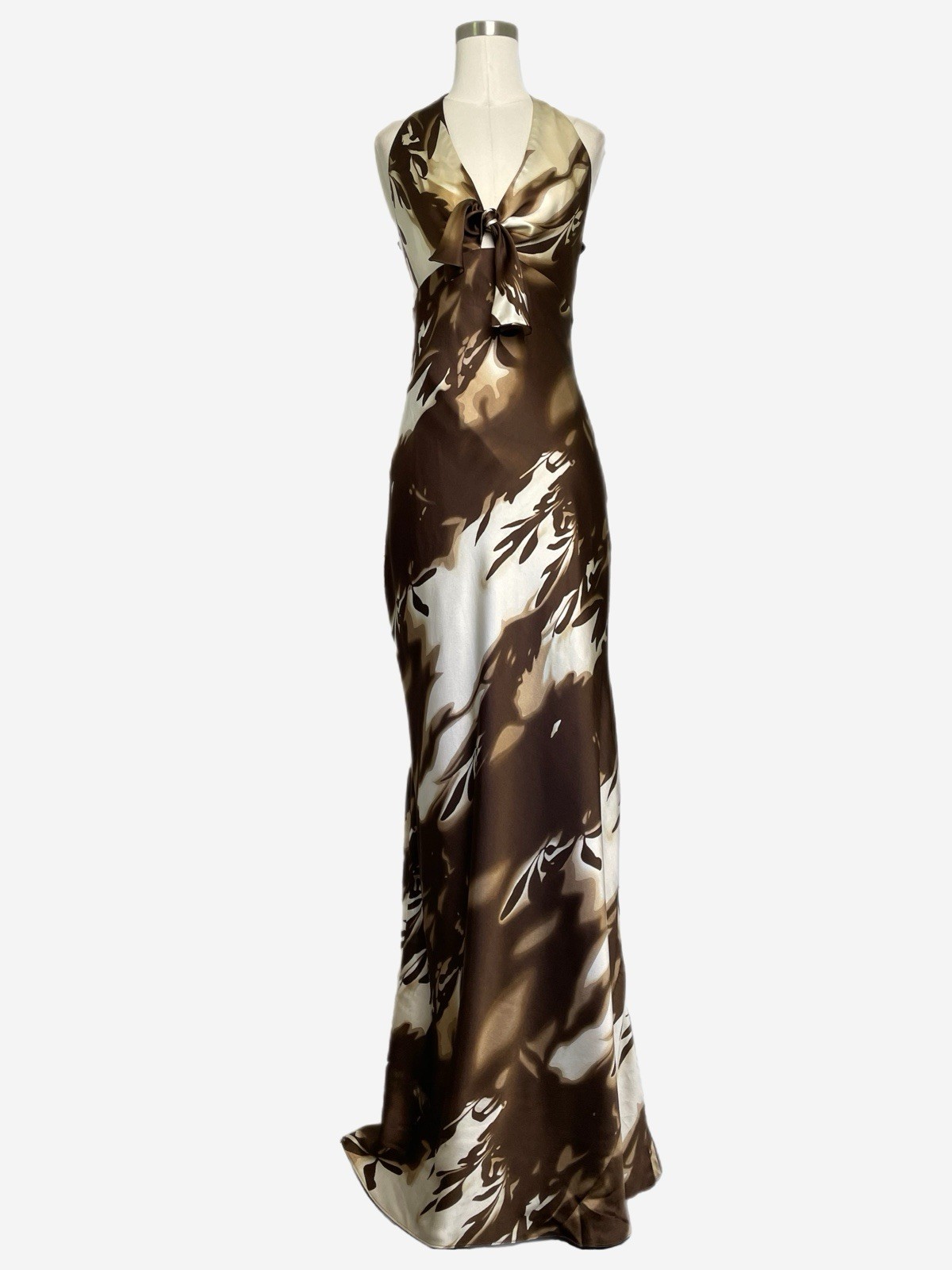 Vintage Y2K NWT Laundry by Shelli Segal silk watercolor floral maxi dress S