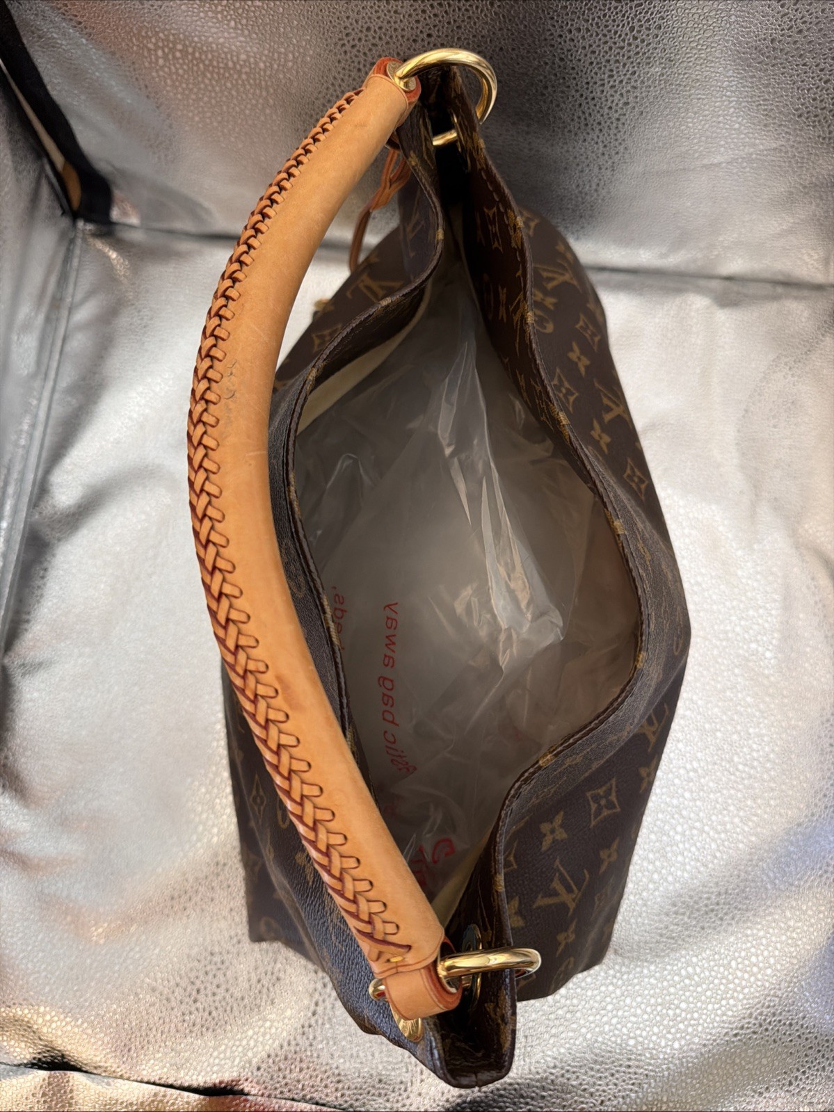 Authentic Louis Vuitton Artsy MM Monogram Hobo Canvas Shoulder Tote Handbag