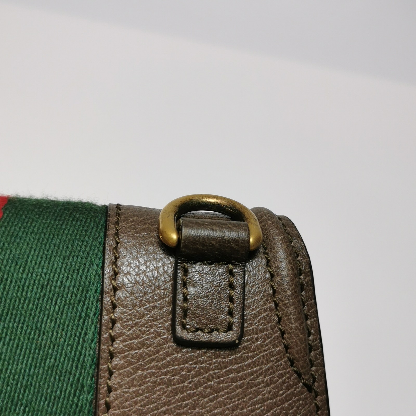 GUCCI Sherry Leather Shoulder Bag Totem Crystal Heart Brown 500756 Auth