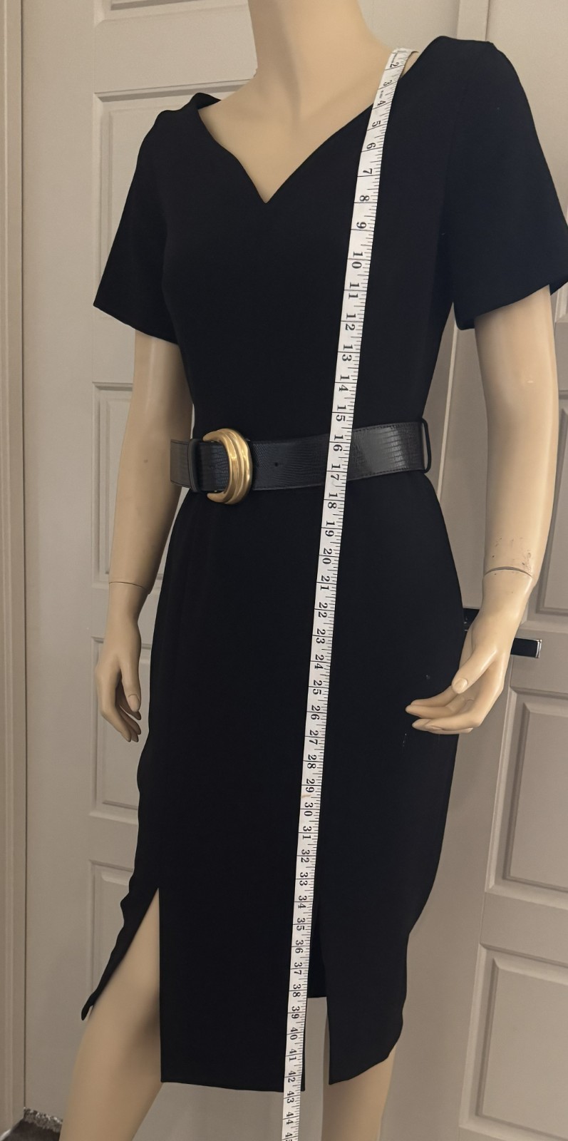 Donna Karan New York Belted Stretch Sheath Dress-Size 2 (FLK#1153 B)