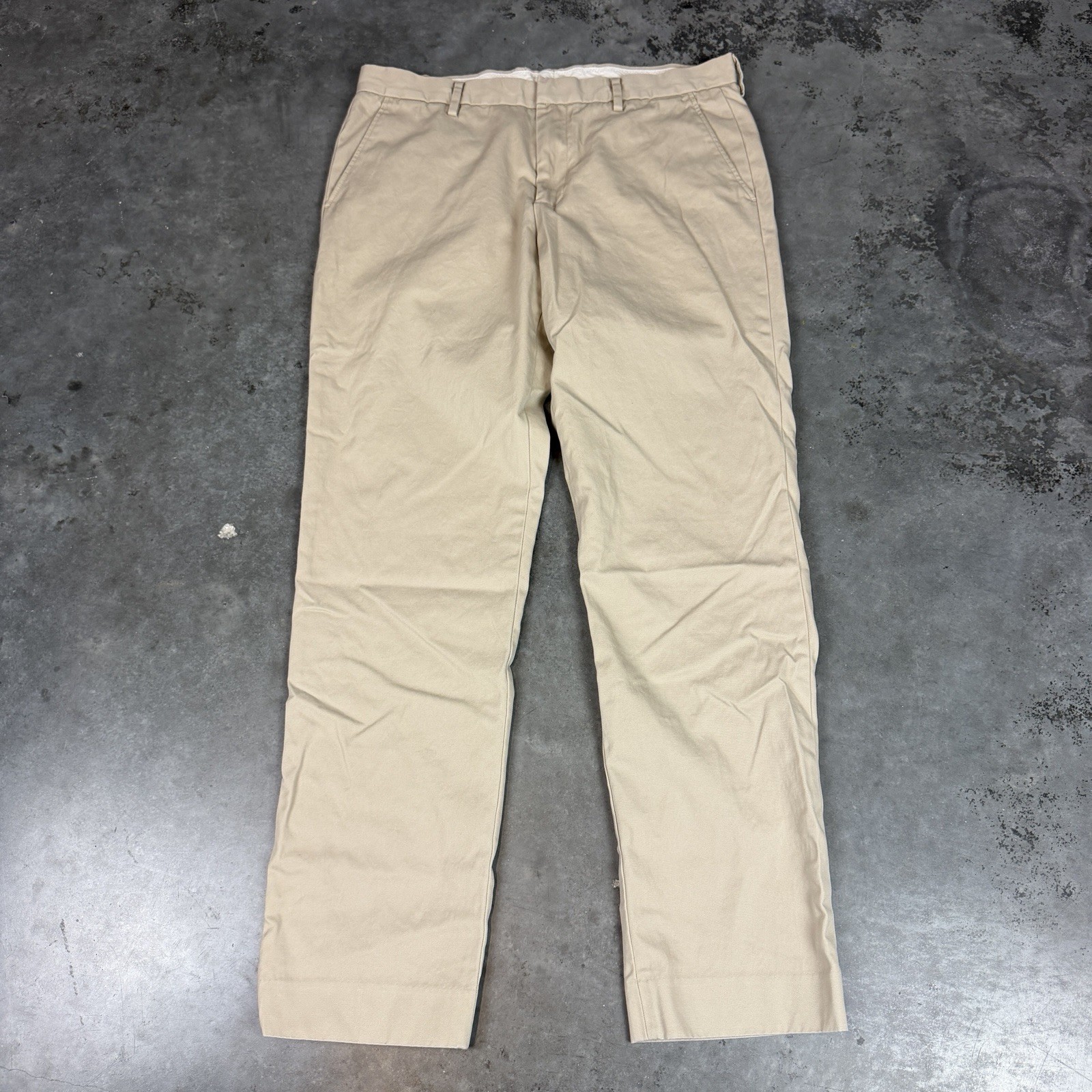 J.Crew Bowery Pants Mens 33×31 Slim Fit Chino Trousers Beige Tan