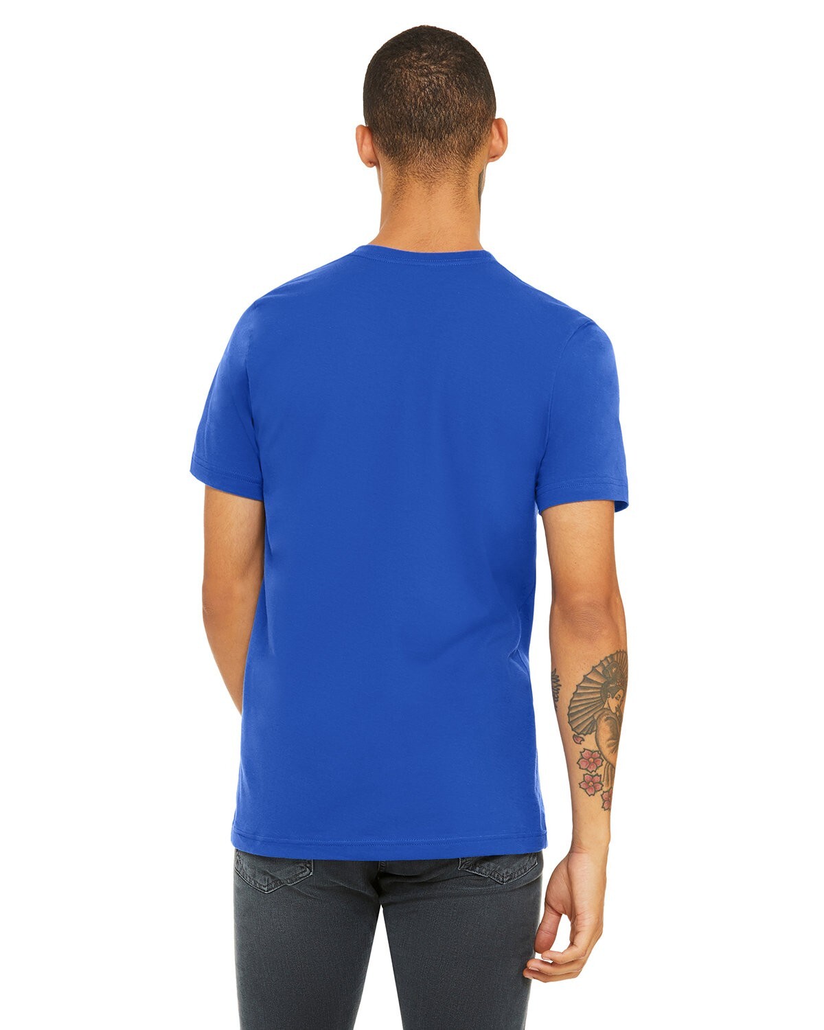 Bella + Canvas 3001C Medium True Royal Cotton Jersey Tee Unisex Blue Tshirt