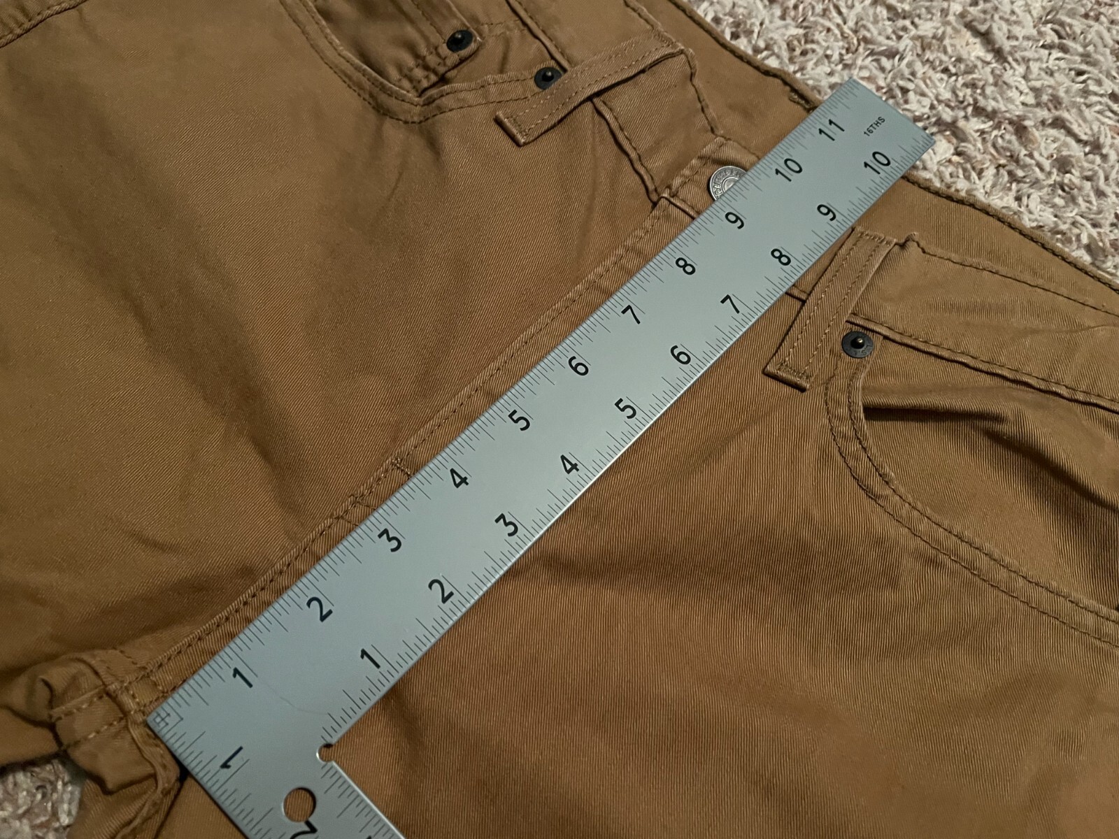 EUC Levi’s 502 PANTS Regular Tapered TAN Mens tag=29×30 (MEASURED 30×28) (9173)