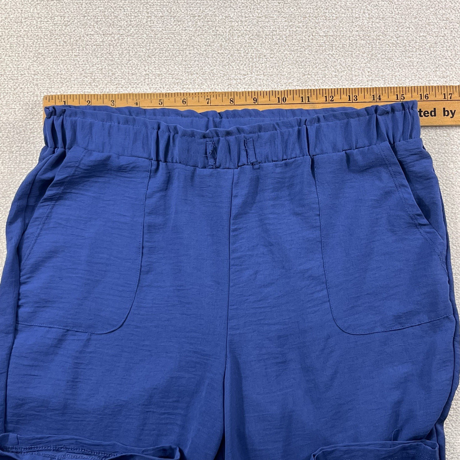 89th & Madison Lightweight Work Casual Pants Women Medium Blue Relaxed Whimsicle