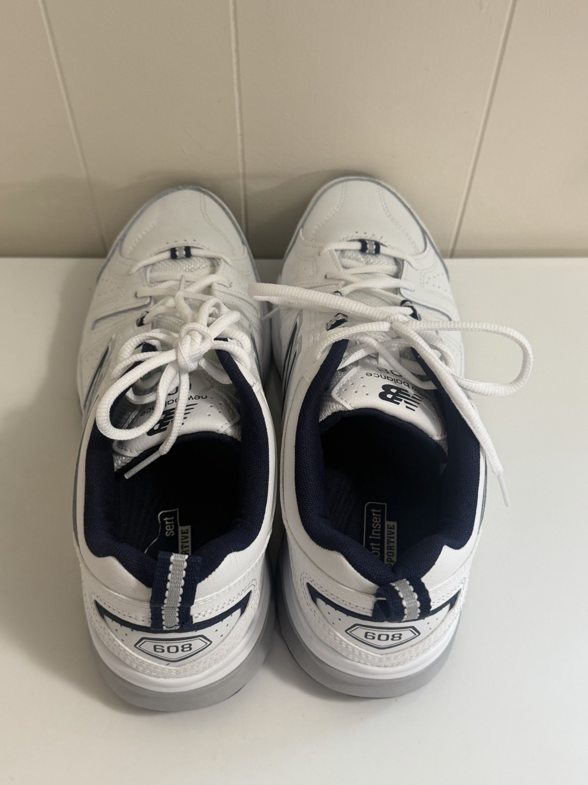 New Balance 608 v5 Men’s Leather Cross Trainers New White Size 9.5 D