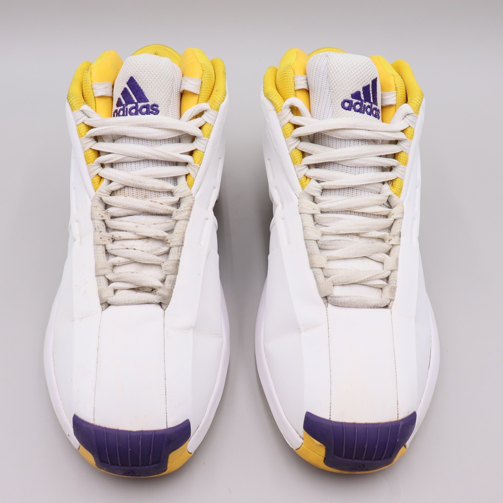 Adidas Crazy 1 ‘Lakers Home’ Size 10 White Purple Gold Basketball Shoes GY8947