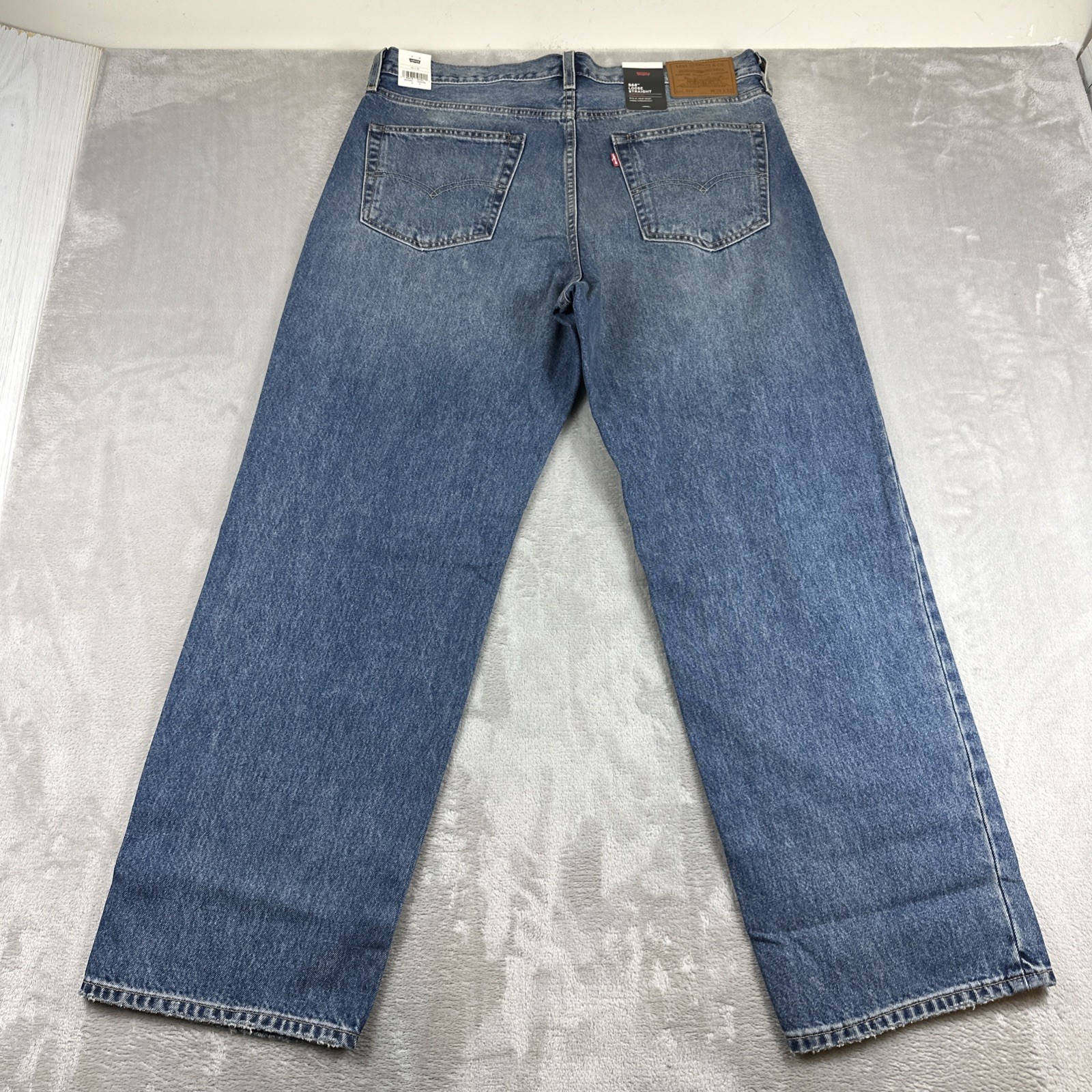 Levi’s 568 Premium Jeans Men’s Size 36×32 Loose Straight Blue Denim Cotton