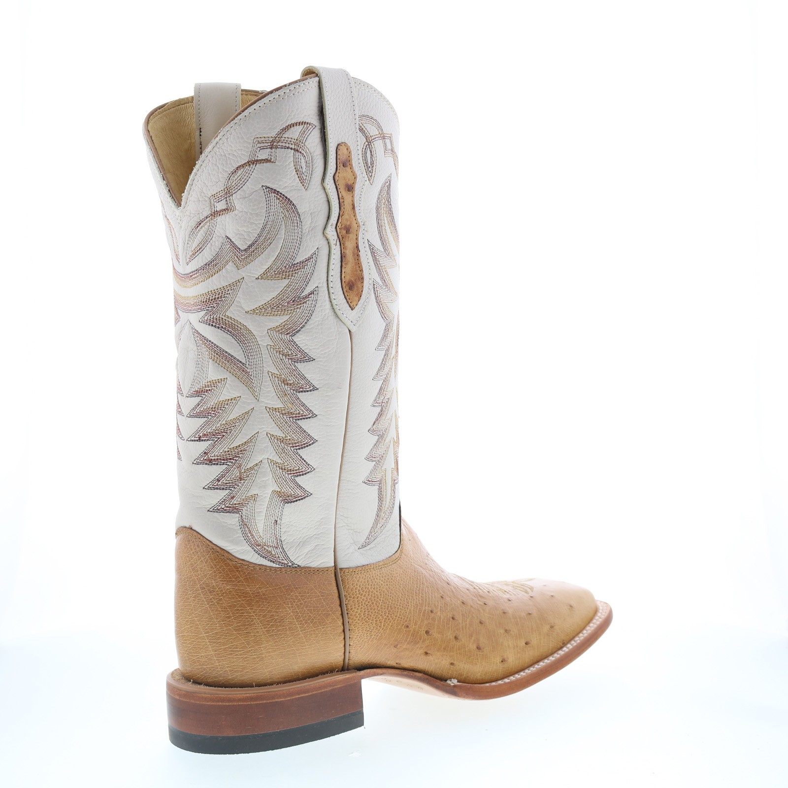 Justin Boots Pascoe Smooth Ostrich Made In USA Mens Brown Western Boots