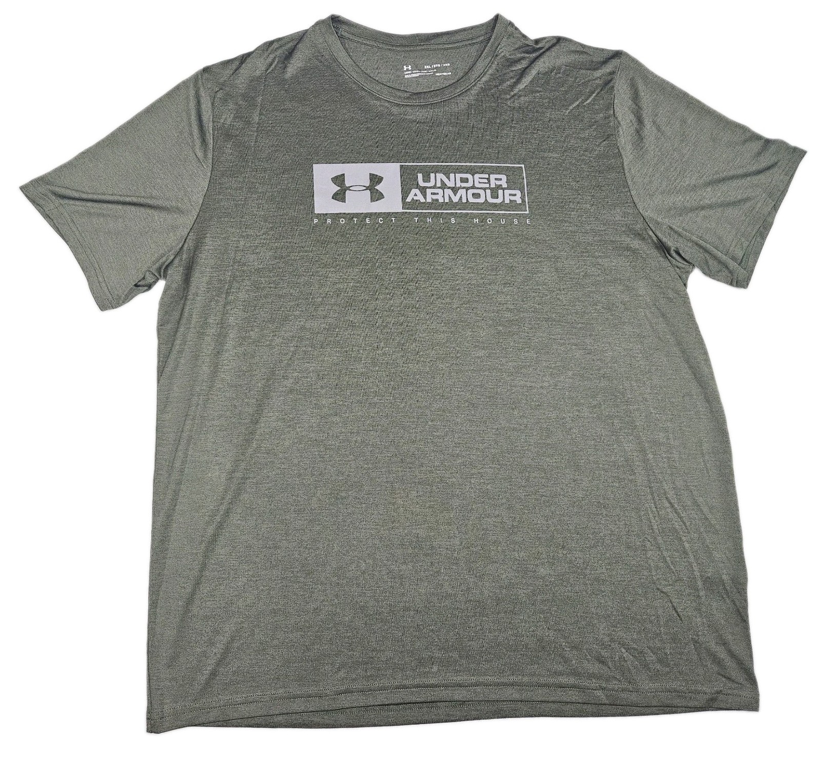Under Armour Protect This House Mens Shirt 2XL Green Graphic Athletic Tee UA