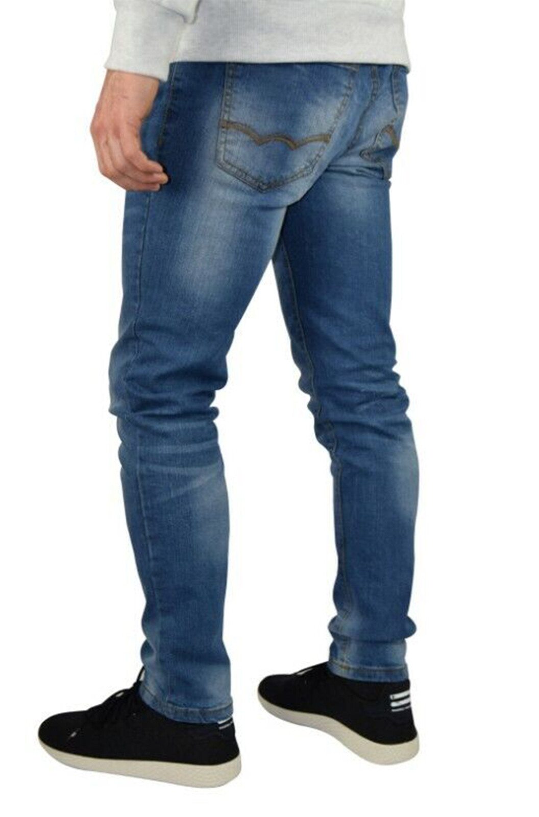 Mens Slim Fit Stretch Jeans Comfy Fashionable Super Flex Denim Pants