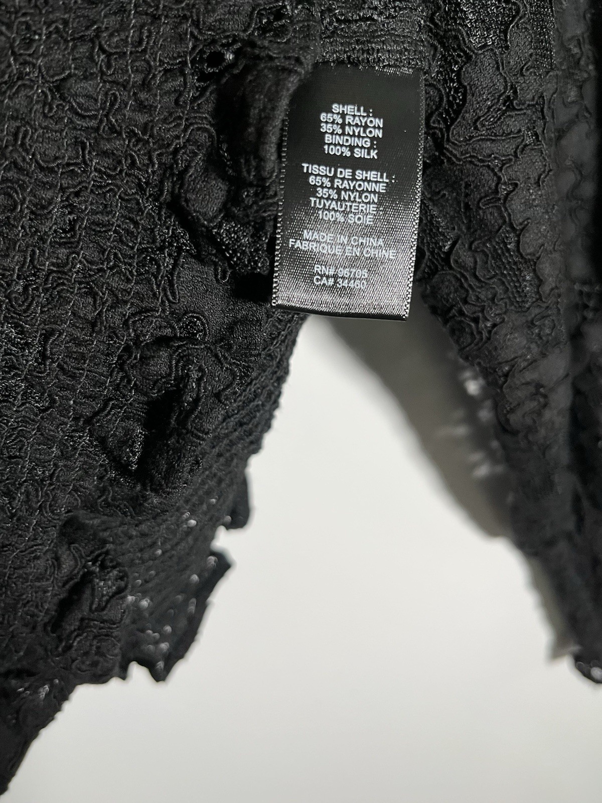 Rebecca Taylor Lace Full Zip Bomber Jacket Sheer Long Sleeve Gothic Elegant