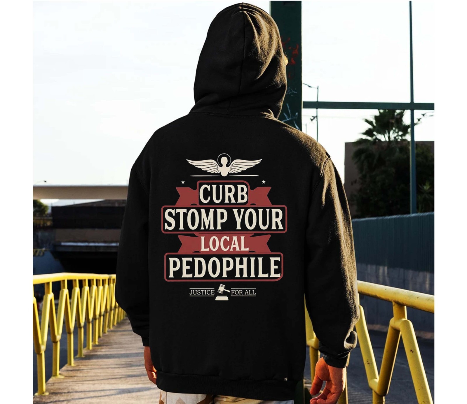 Curb Stomp Your Local Hooded, Dead Pedophiles Don’t Reoffend Hoodie