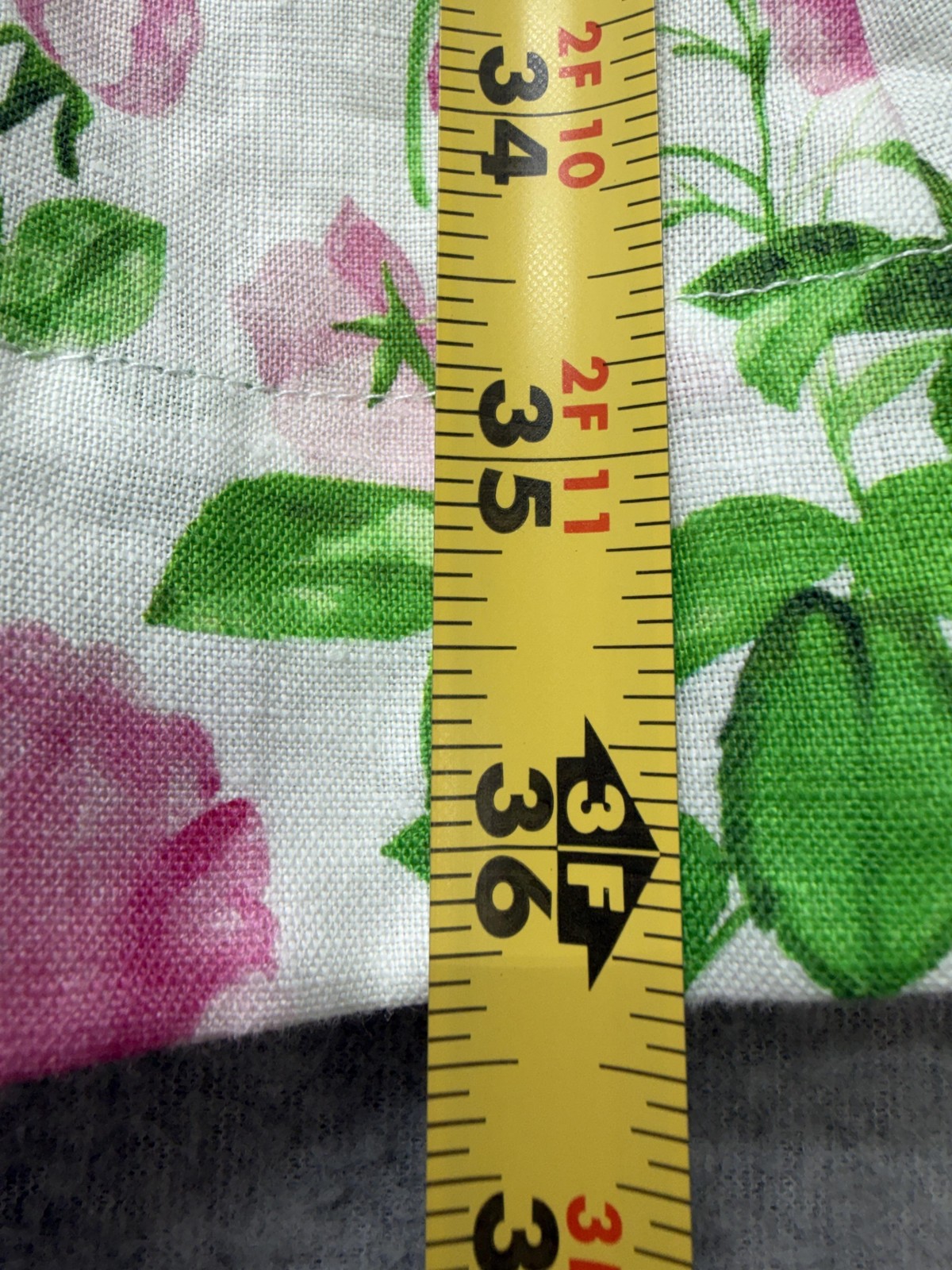 Hill House Laura Dress Womens Medium Pink Roses Linen Collared Belted Pockets