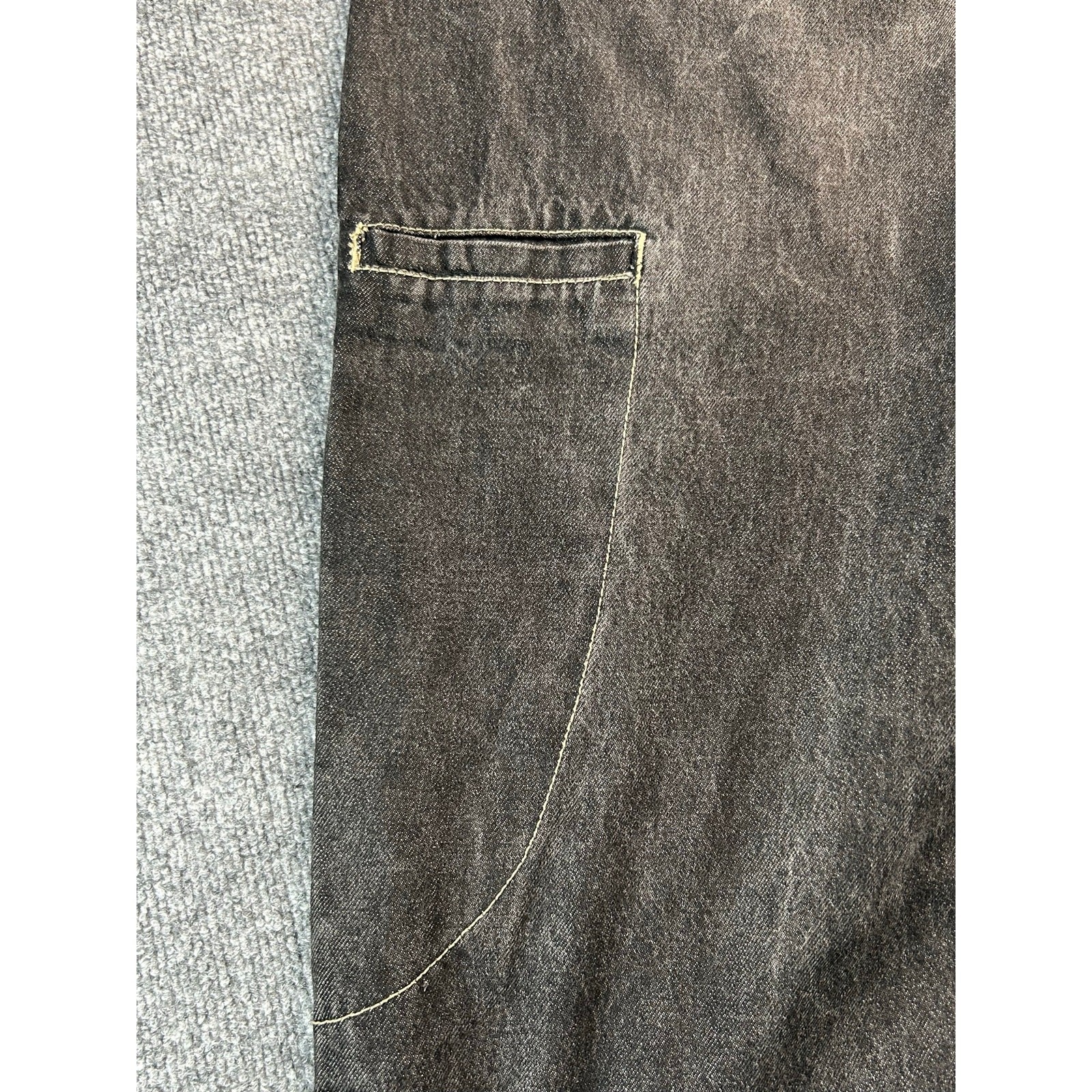 Marlithe Francois Girbaud Jeans Men’s 40 Blk Carpenter Wide Leg Denim Y2K Baggy