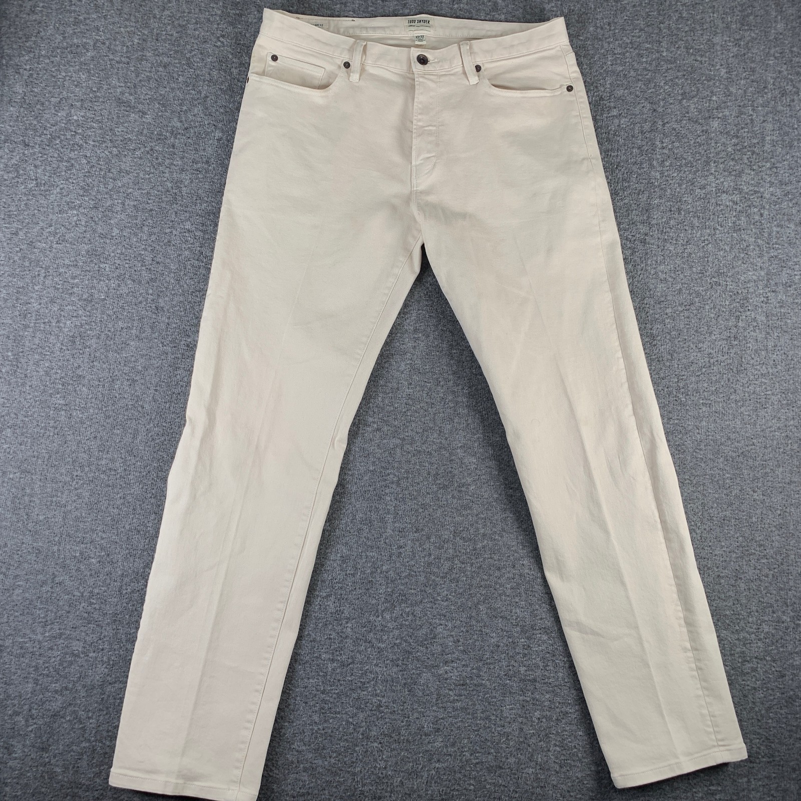 Todd Snyder Jeans Men 33×32 Cream Stretch 5 Pocket Pants Modern