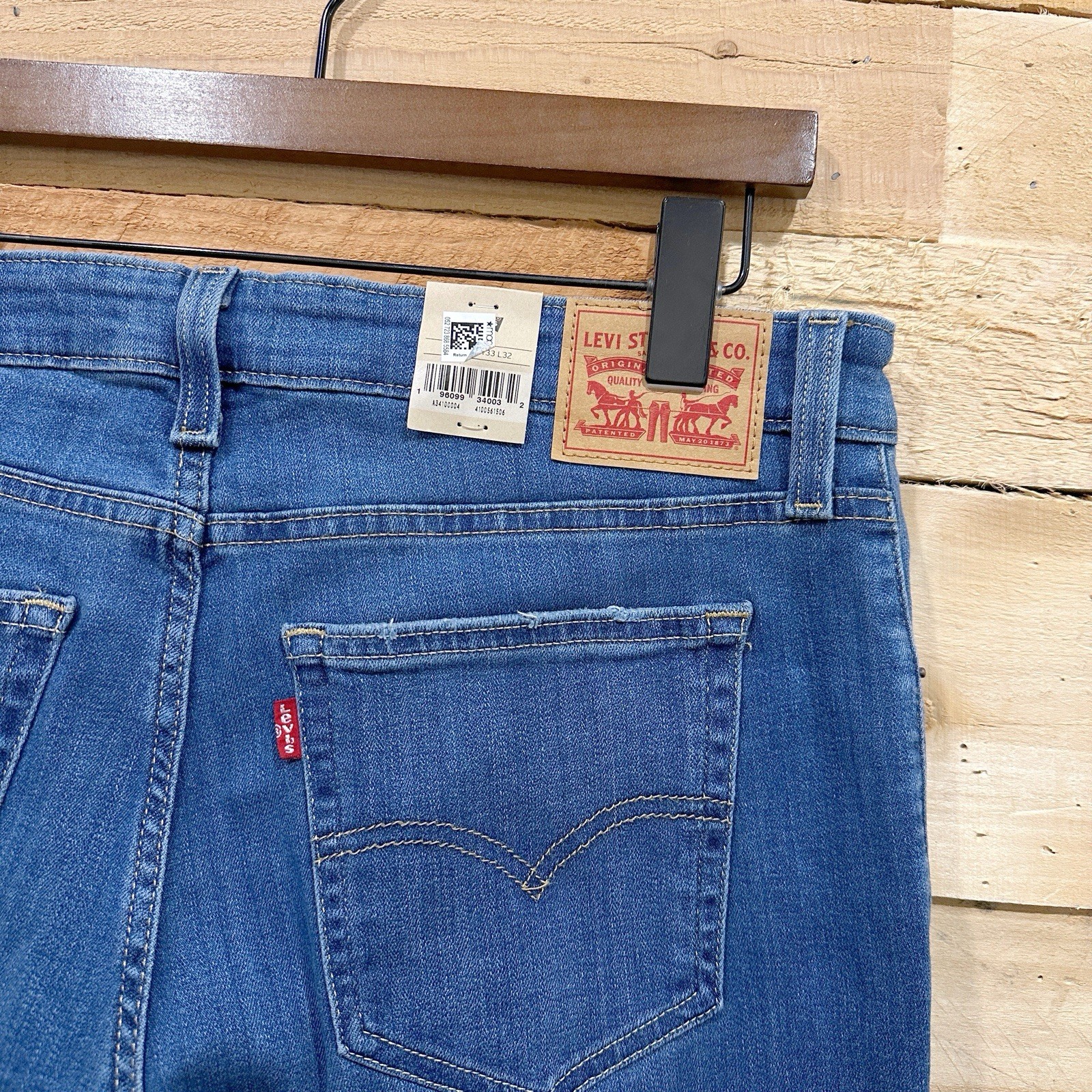 NWT Levi’s 726 Flare Jeans Women’s 33×32 Denim Bell Bottom High Rise Retro