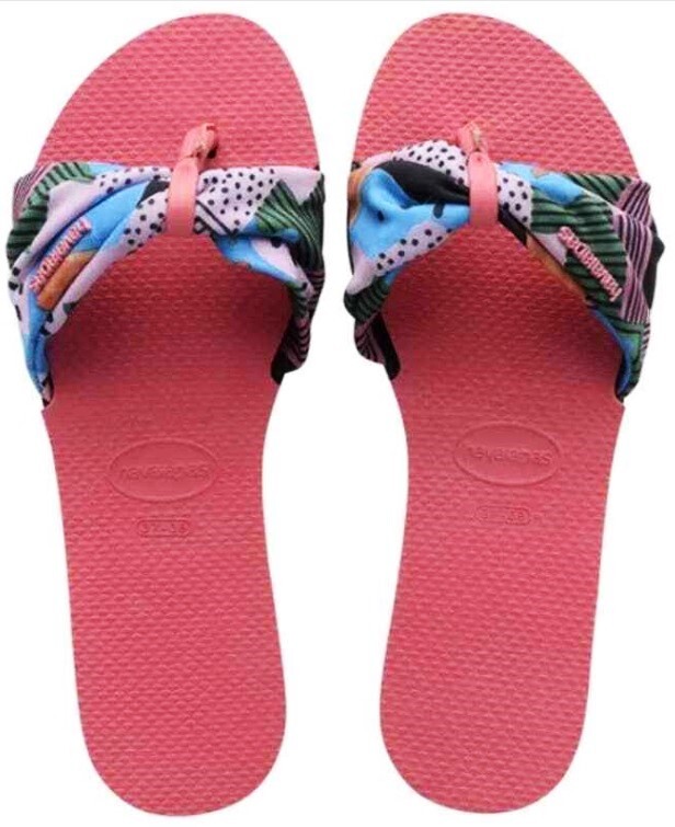 HAVAIANAS You St. Tropez Pink Beach Pool Spa Flip Flops Sandals Womens 7 8 US