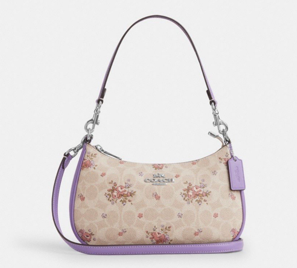 NWT COACH Teri Shoulder Bag In Signature Canvas With Floral Print