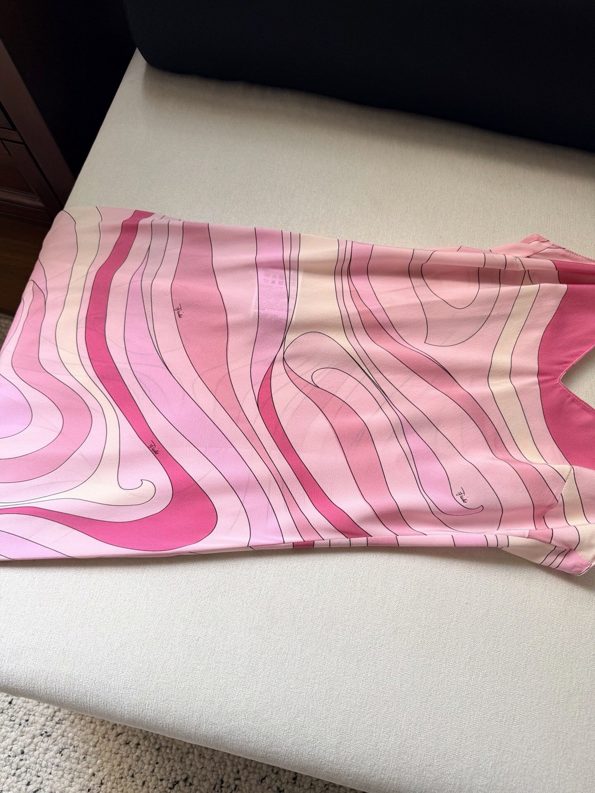 Emilio/ Pucci Silk Print Halter Dress