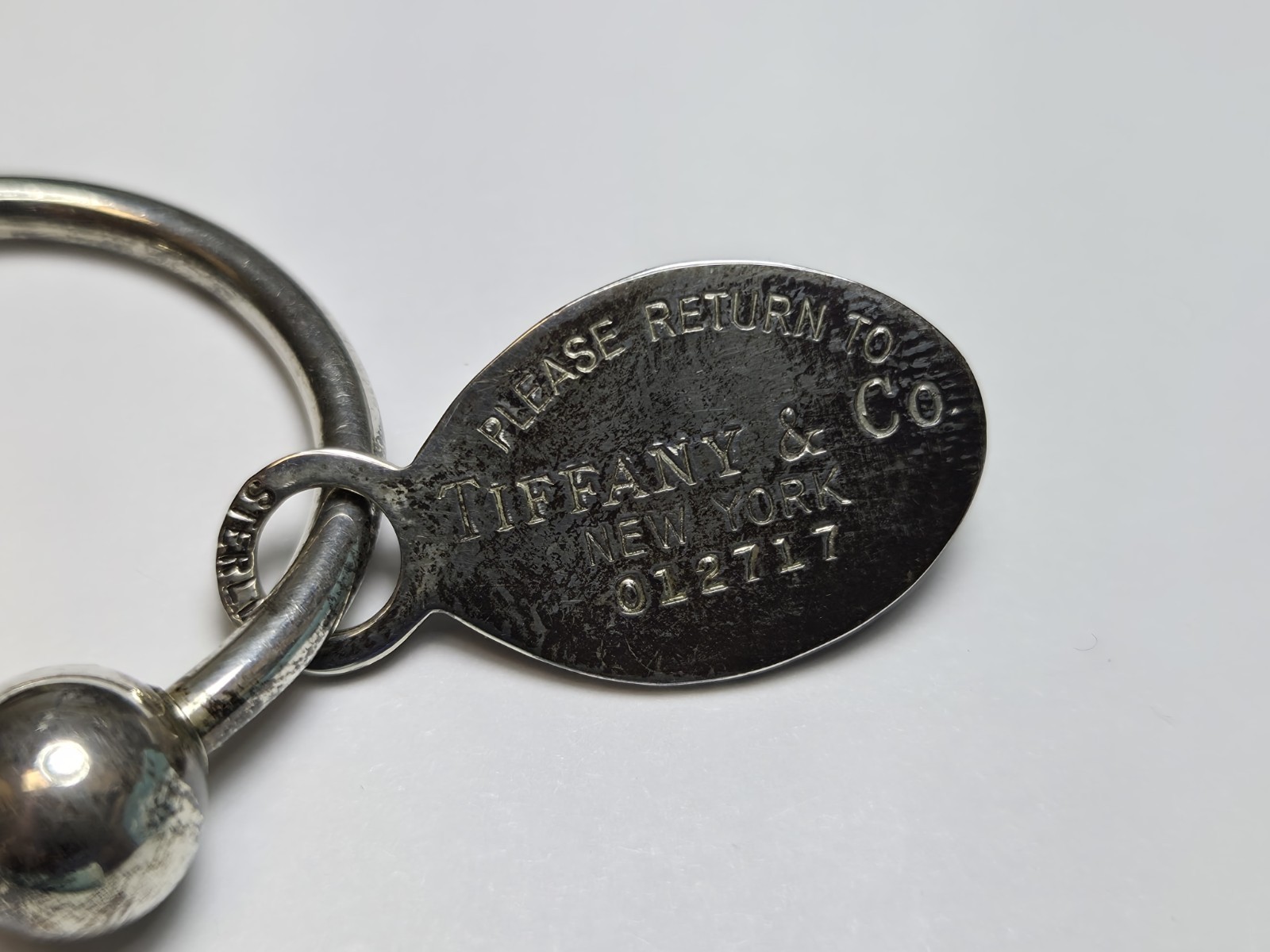 Tiffany & Co .925 Sterling Silver Key Ring – Engraved JJP