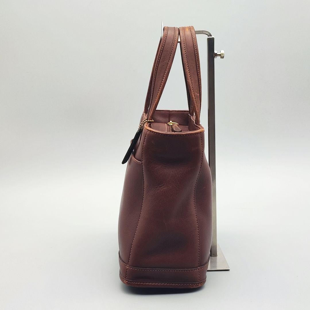 Old Coach Tote Bag with Charm 9303 Bleecker Brown
