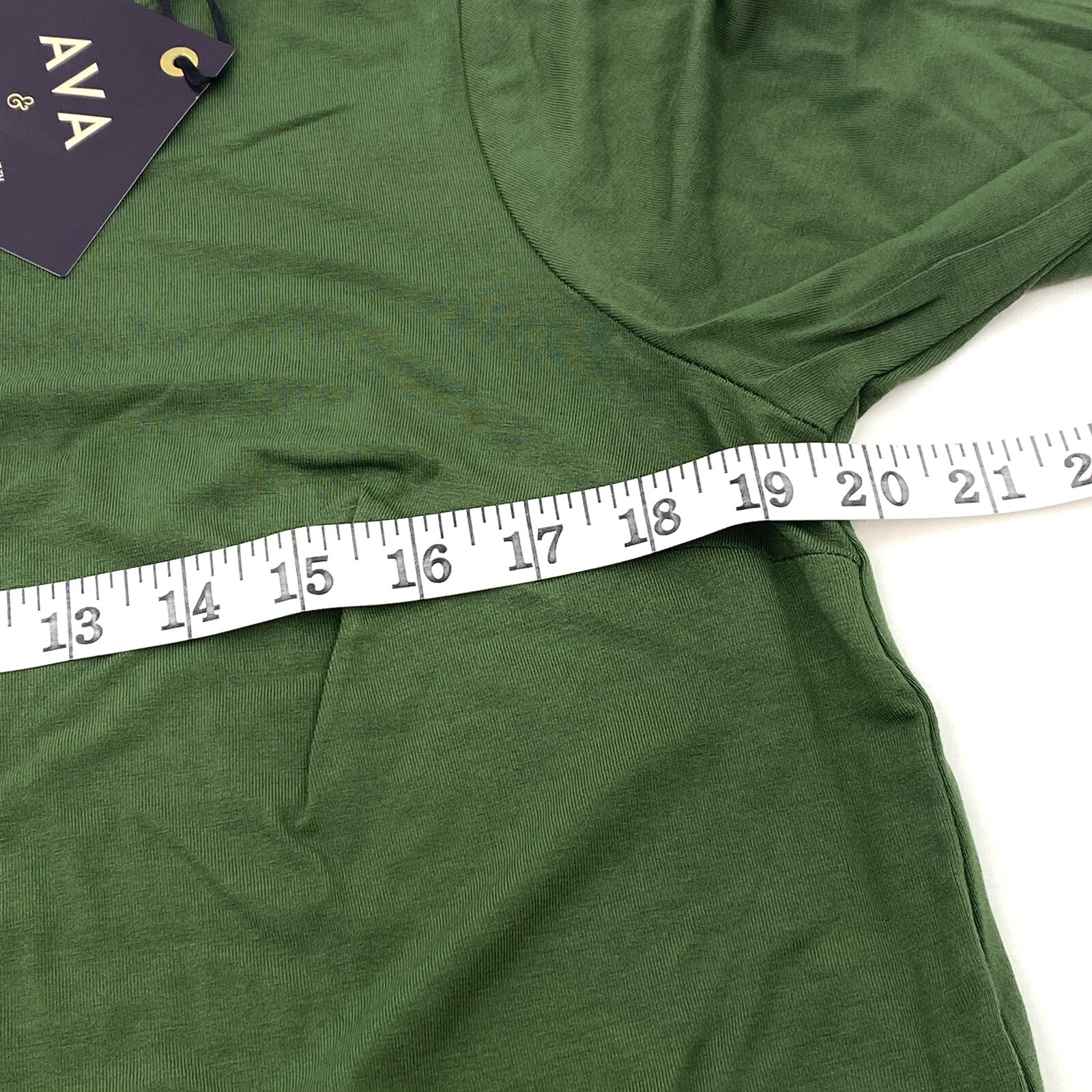 Ava & Viv Womens Women’s Plus Size X (14W) Short Sleeve Knit T-Shirt Dress Green