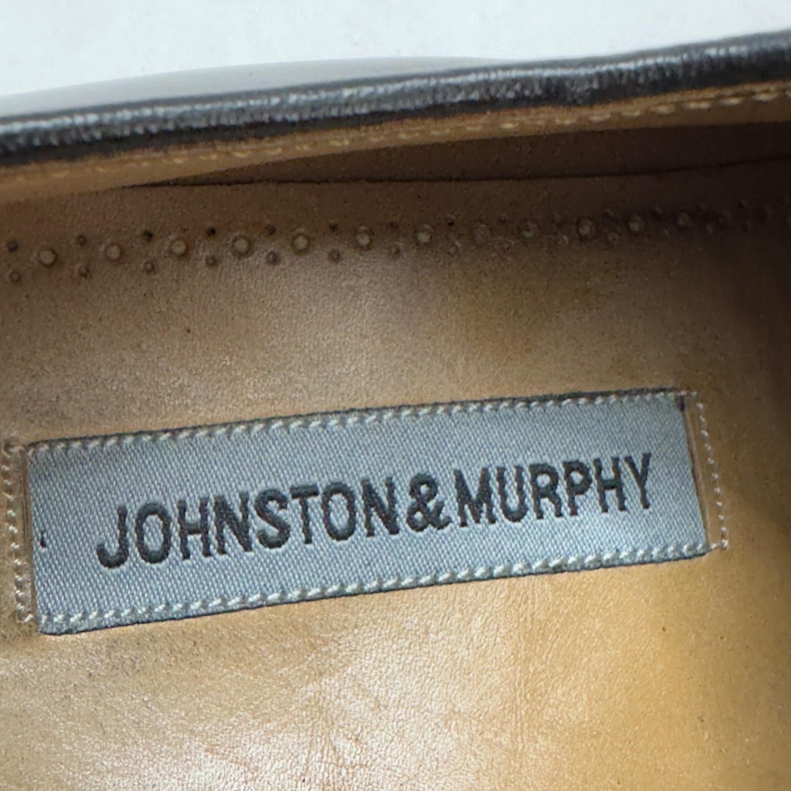 Johnston & Murphy Mens US 8.5 D Black Leather Cap Toe Oxford Dress Shoes 24-9311