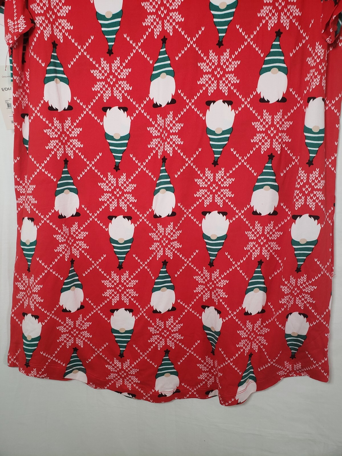NWT Secret Treasure Christmas Holiday Nome Gown w/Pockets Sz S/M