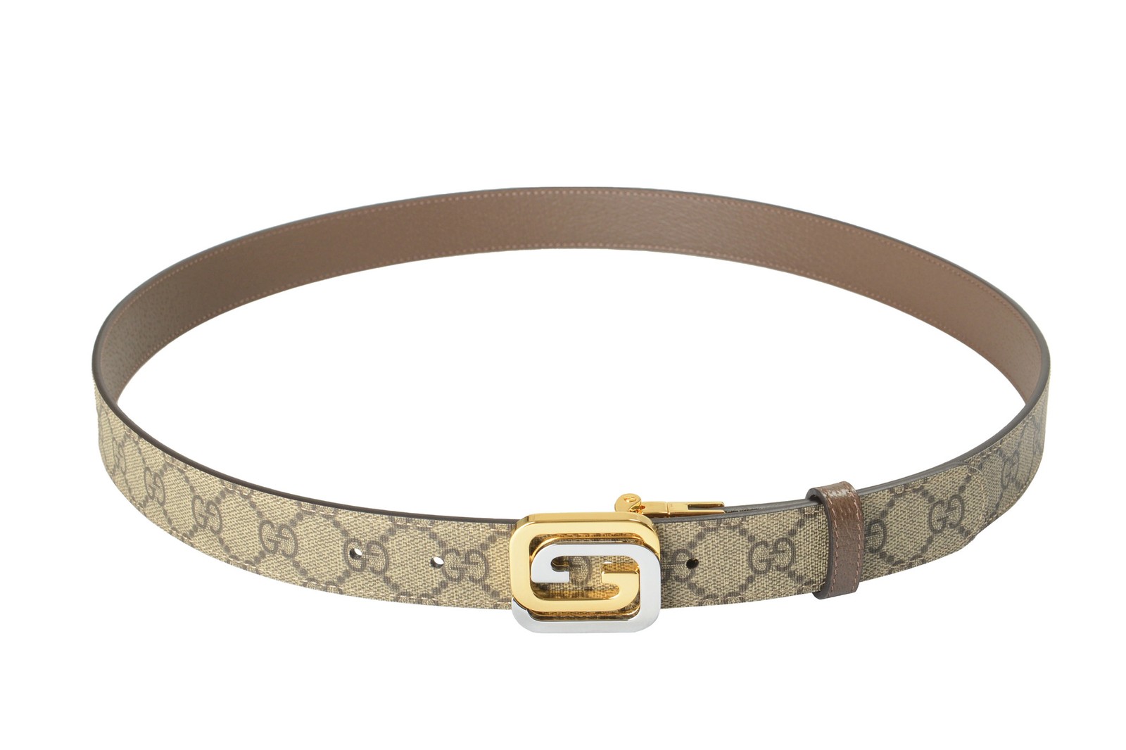 Gucci 100% Leather Double G Buckle Reversible Guccisima Belt US 30 IT 75