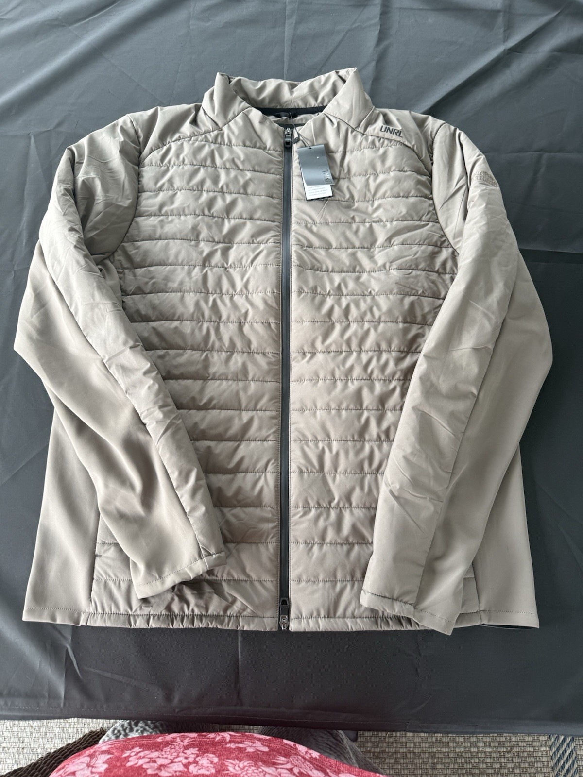NWT UNRL Jacket Mens XL Montreal Quilted Boston Scientific Full Zip Golf Gray