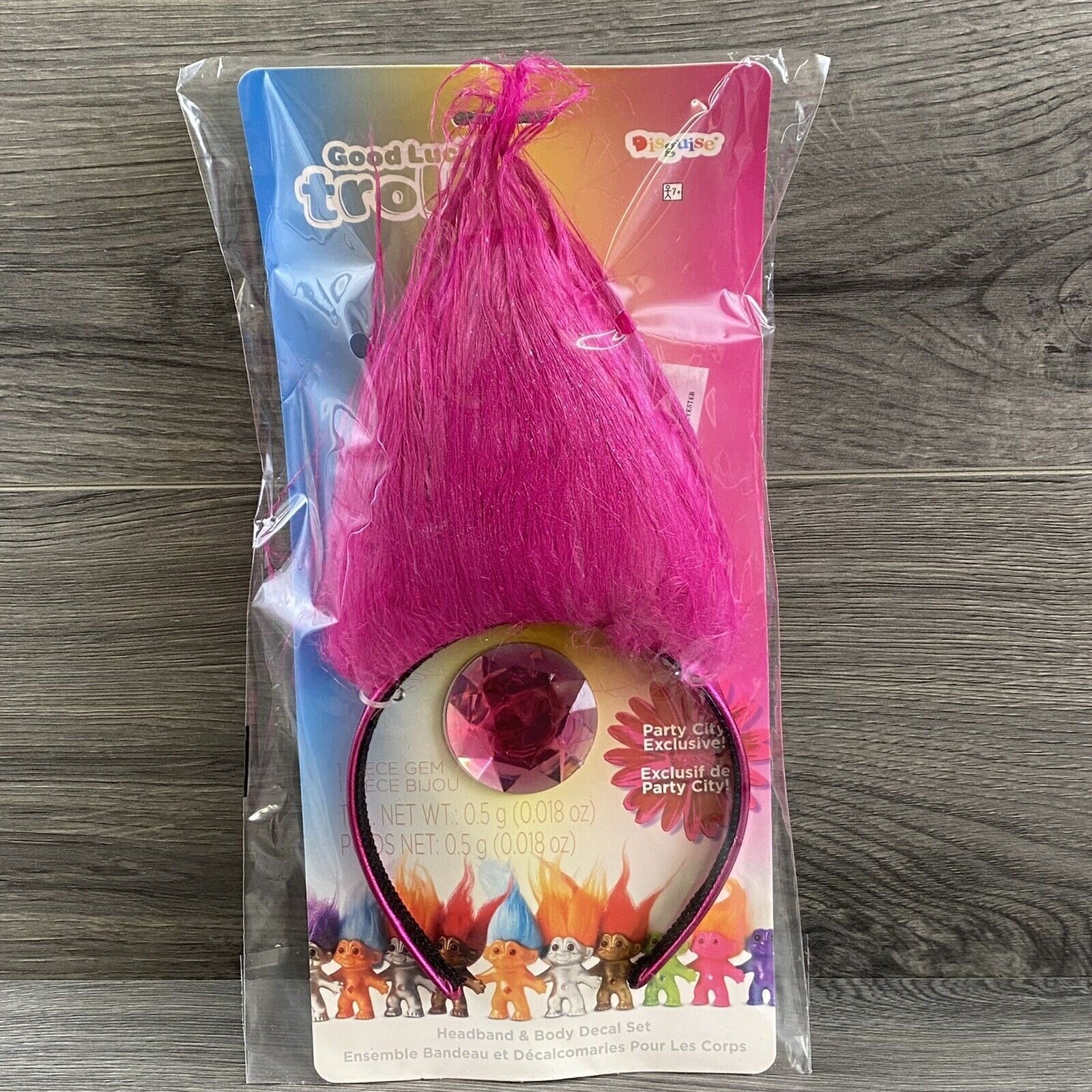 Good Luck Trolls Headband & Body Decal Set Halloween Costume Accessory Dress Up
