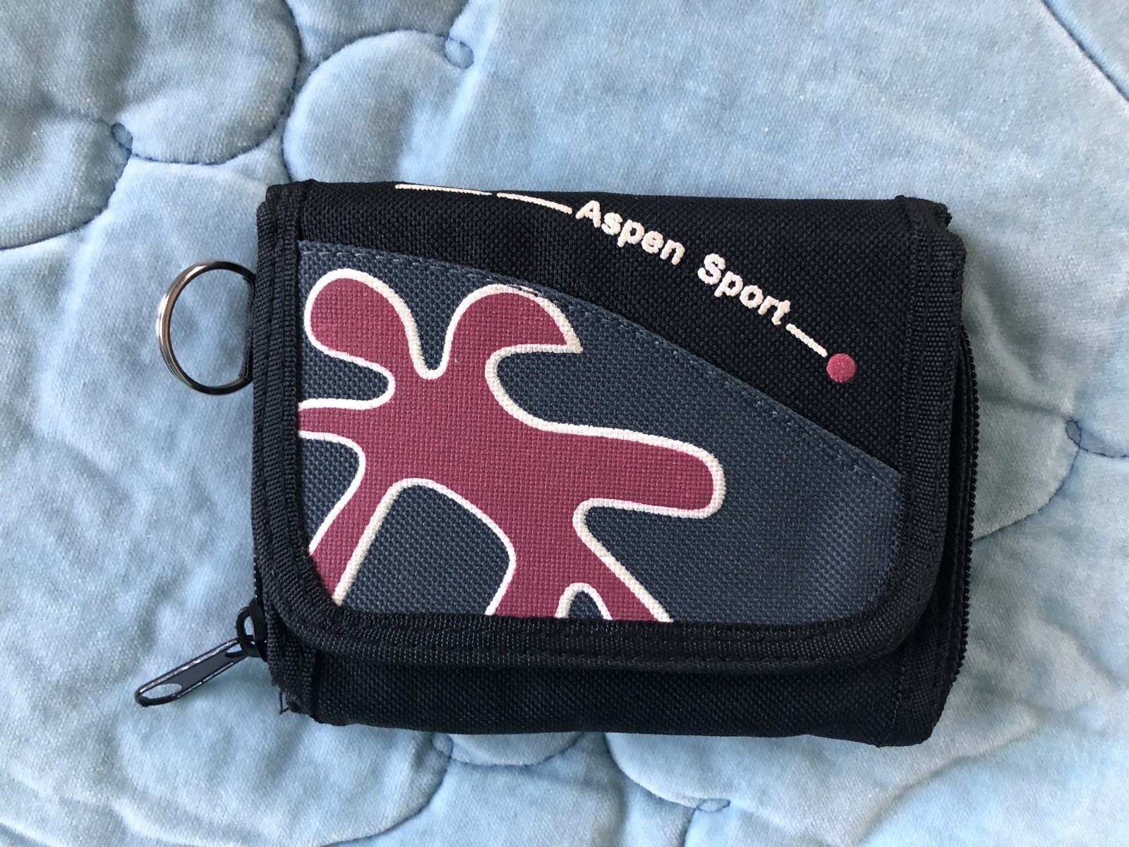 New Wallet – German “Aspen Sport” Black, hook and loop, coin, bill, credit card