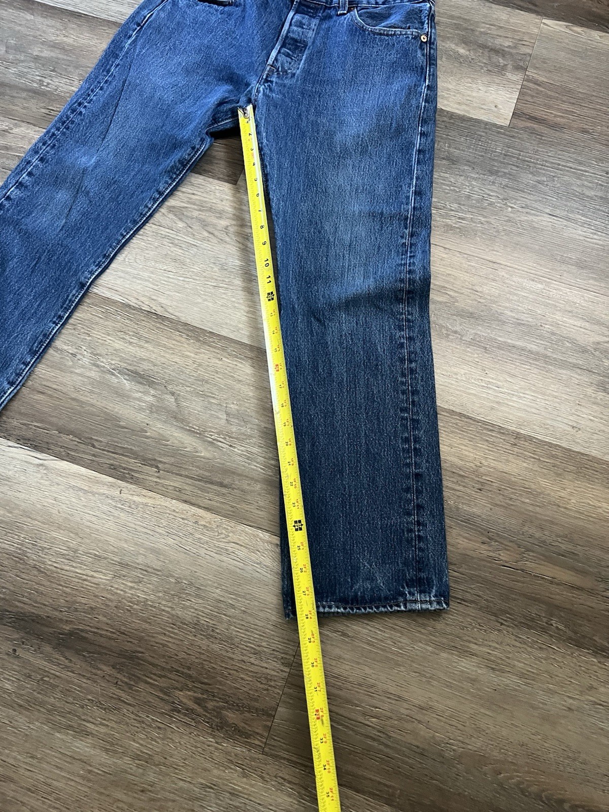 Levi’s Original 501 Straight Leg Button Fly Men’s Blue Denim Jeans 30×34 #3513