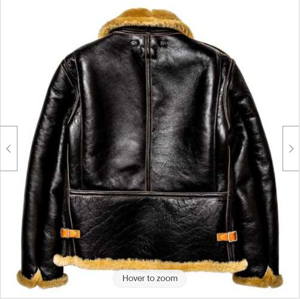 Mens Aviator RAF B3 Pilot Flying Bomber Real Shearling Sheepskin Leather Jacket